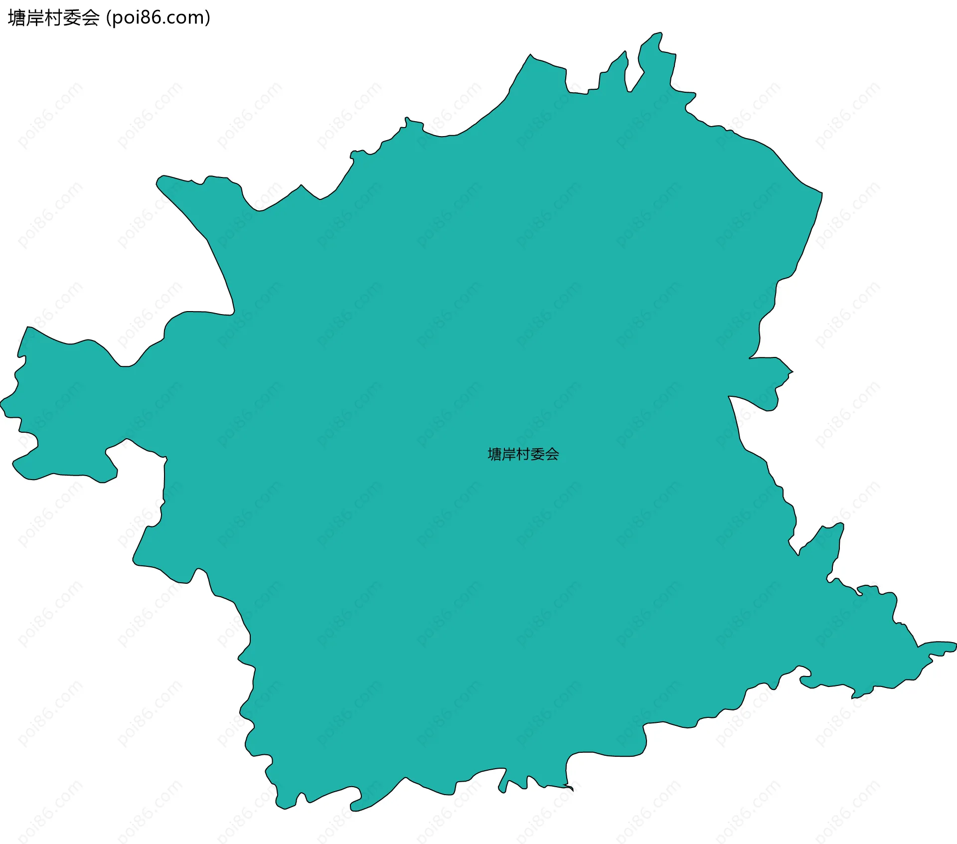 塘岸村委会边界地图