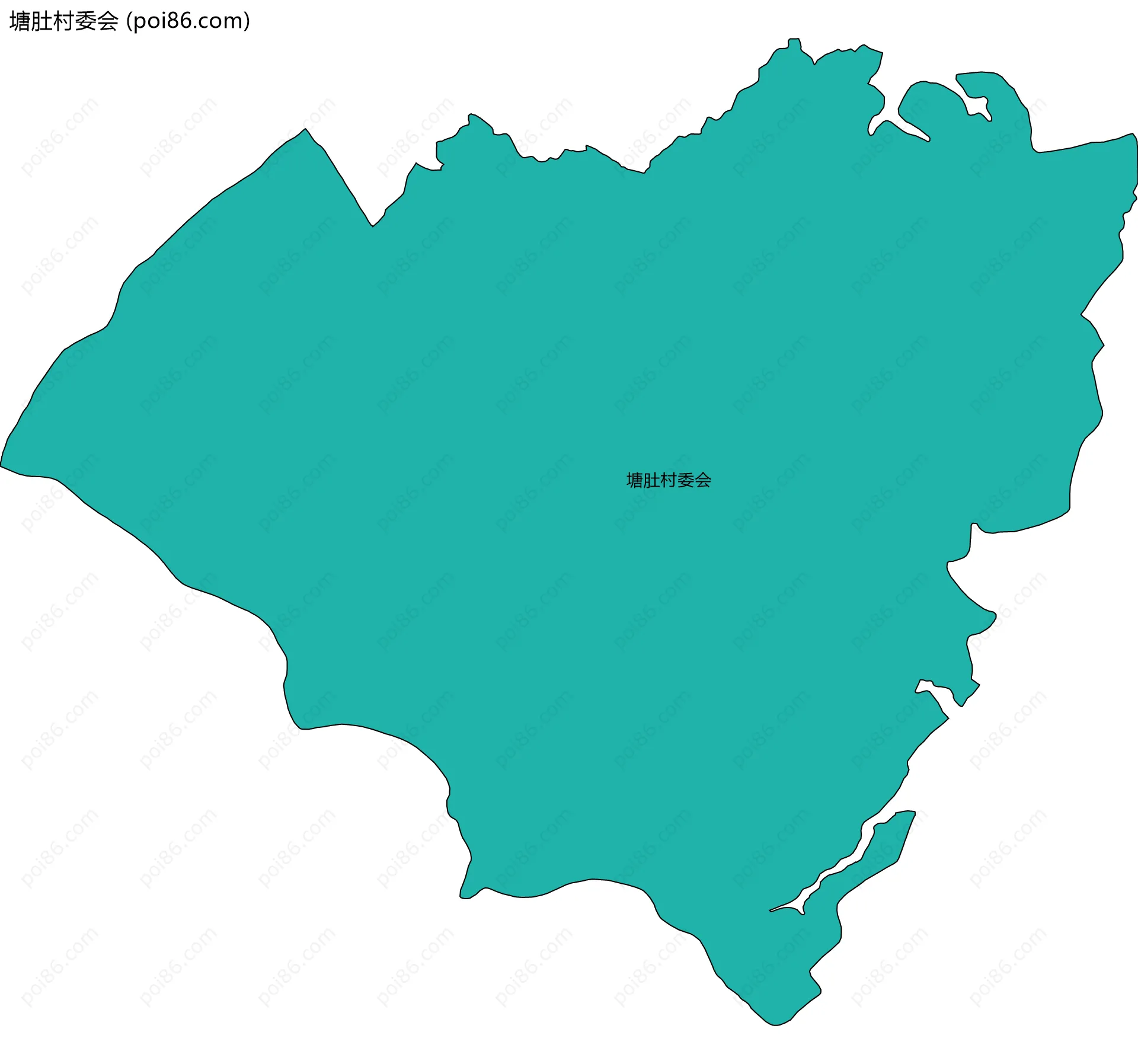 塘肚村委会边界地图