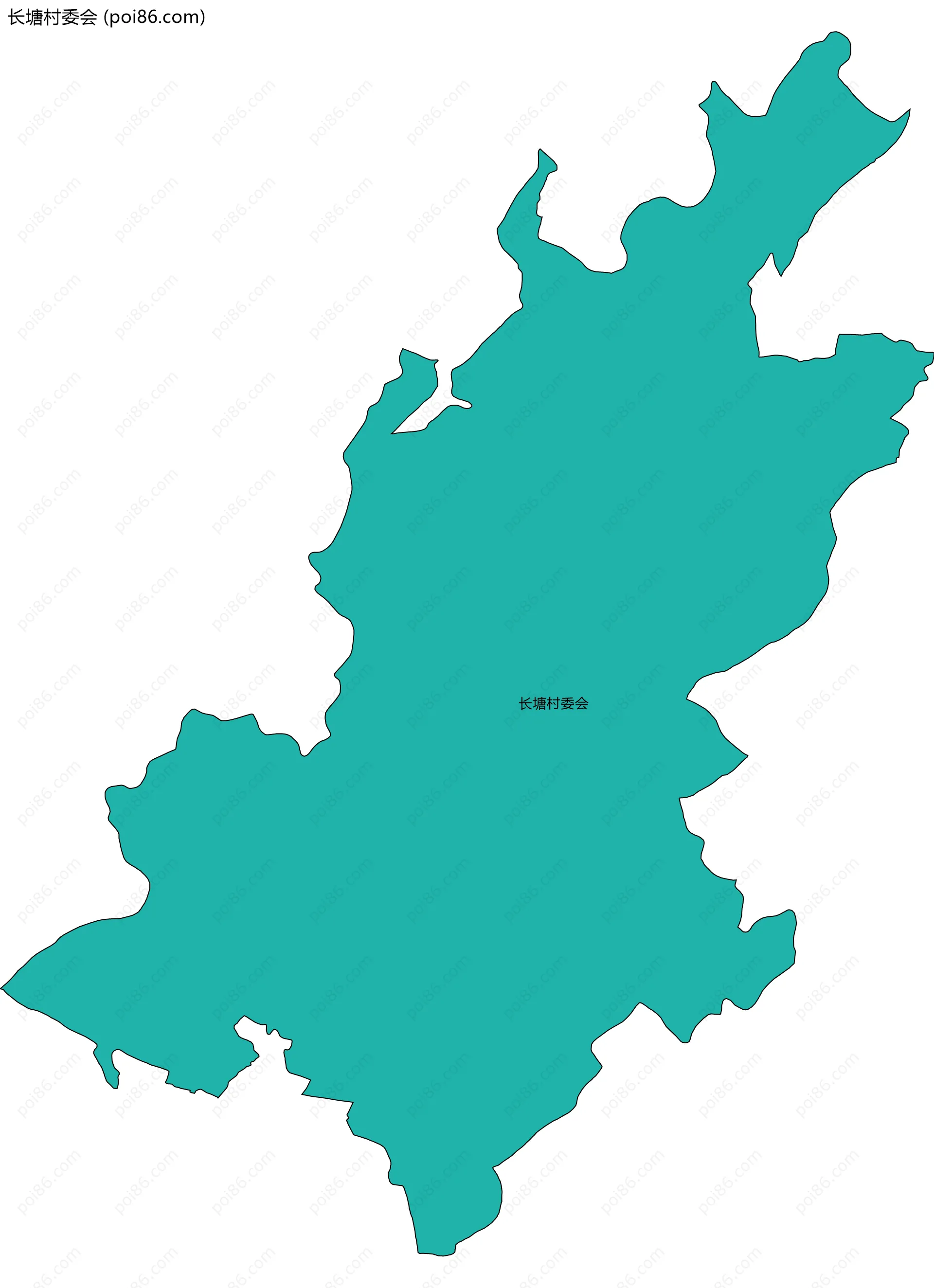 长塘村委会边界地图