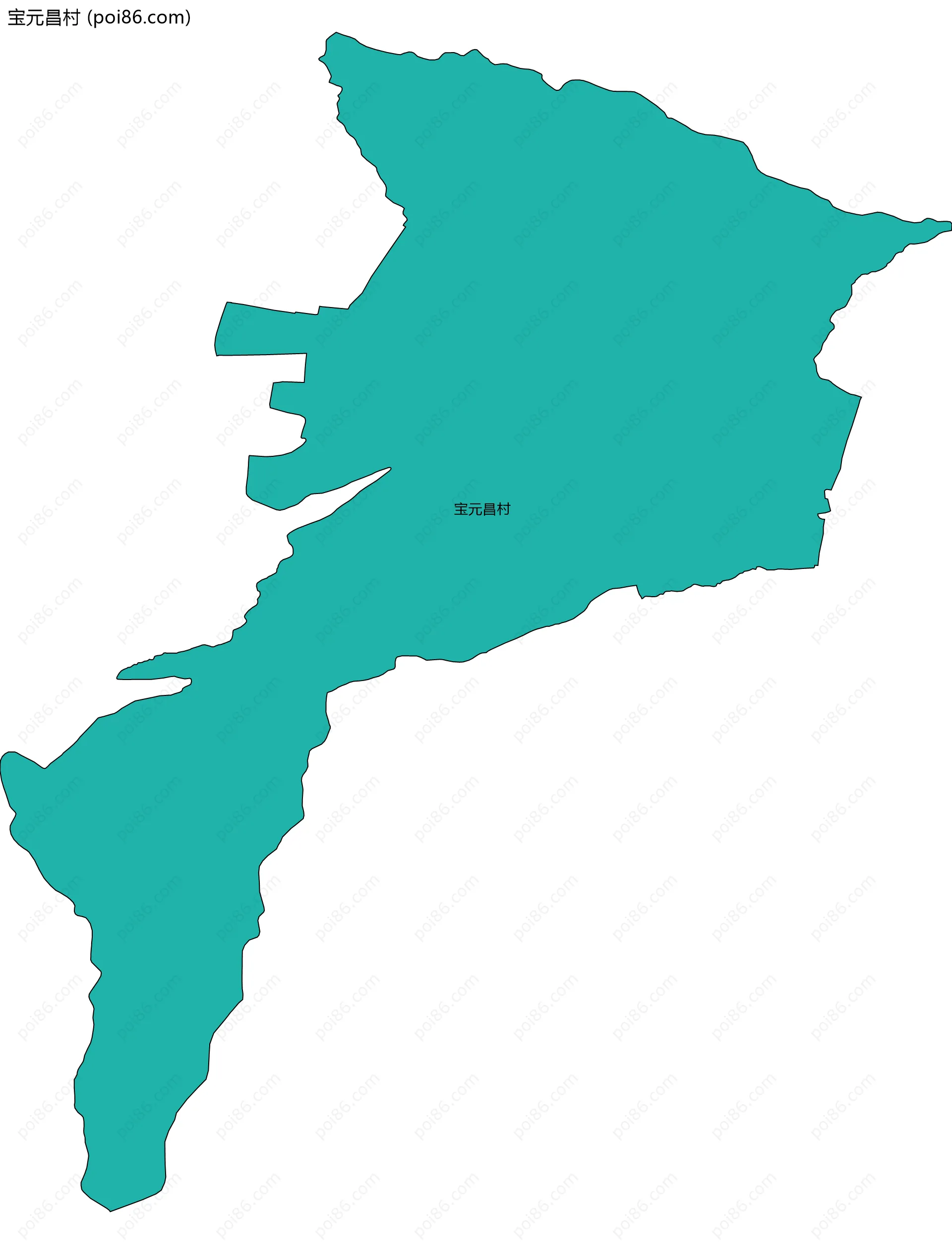 宝元昌村边界地图