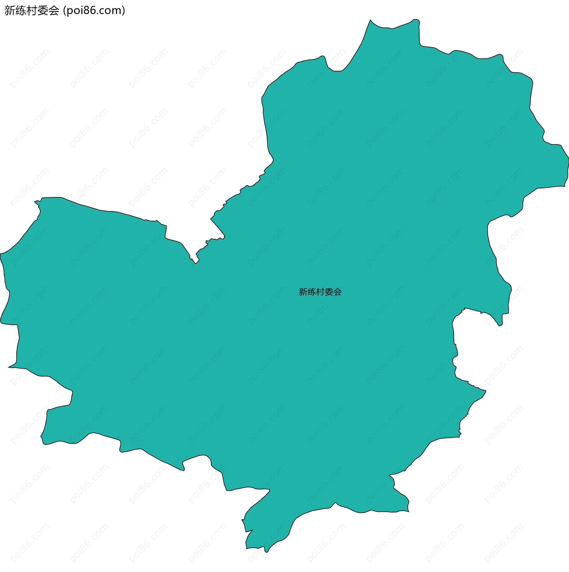 新练村委会边界地图
