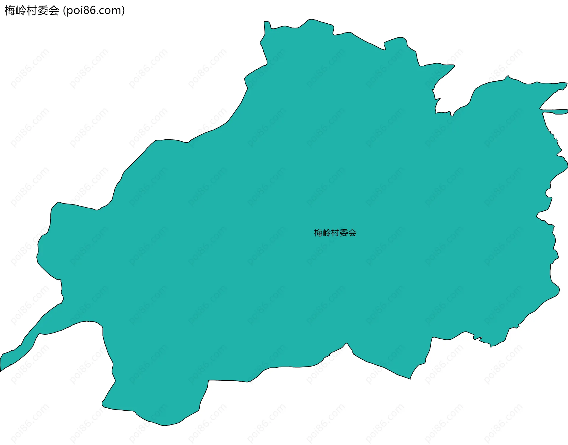 梅岭村委会边界地图