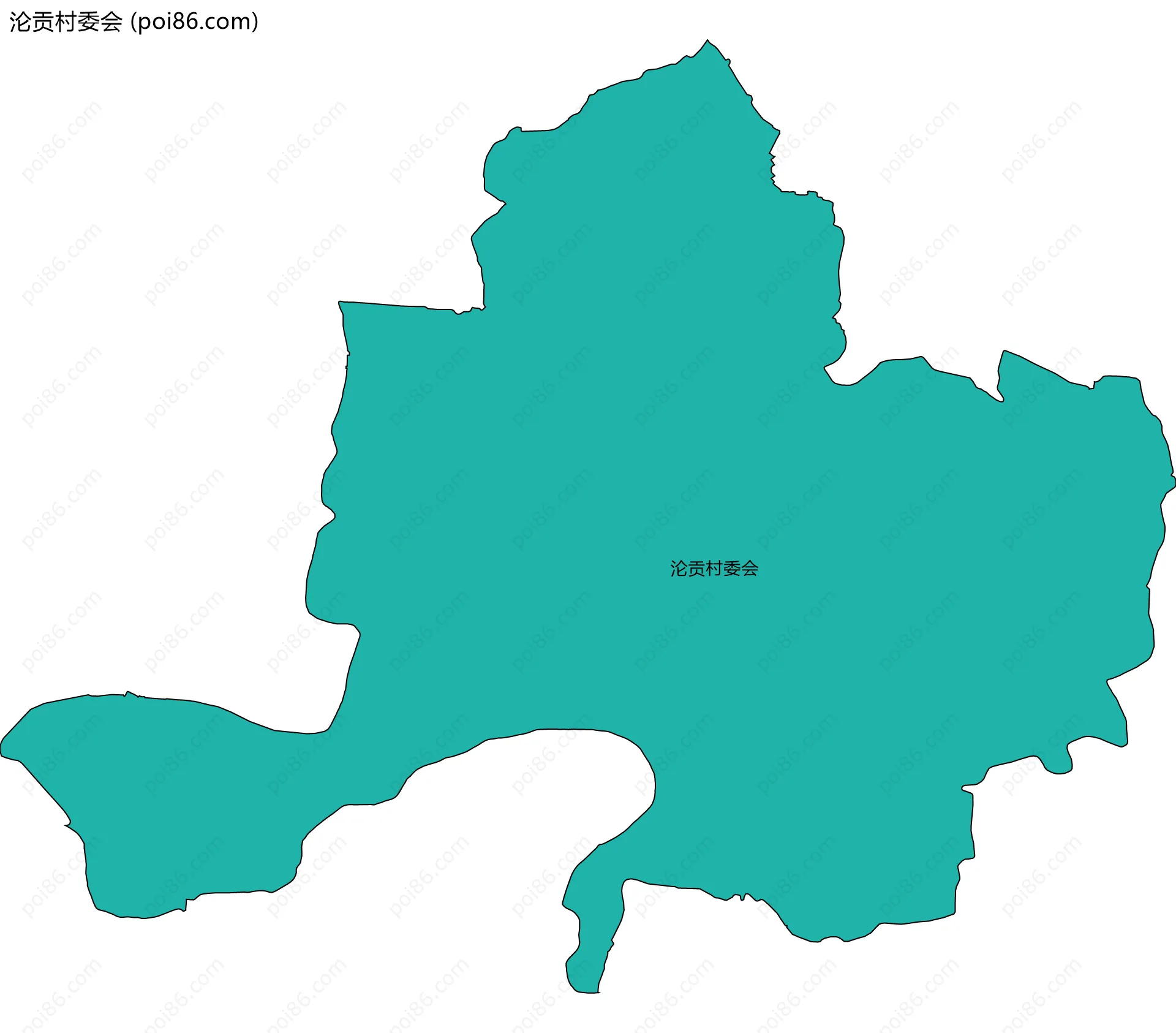 沦贡村委会边界地图