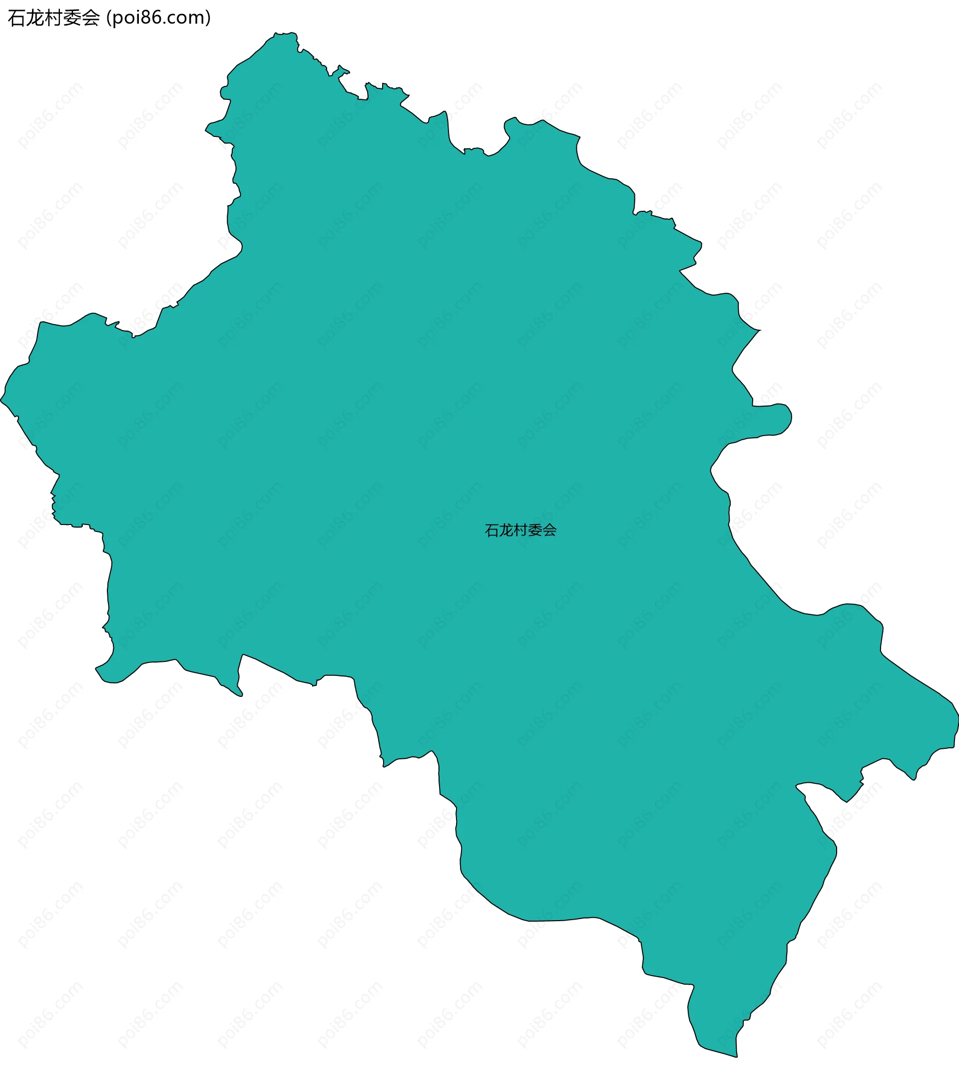 石龙村委会边界地图