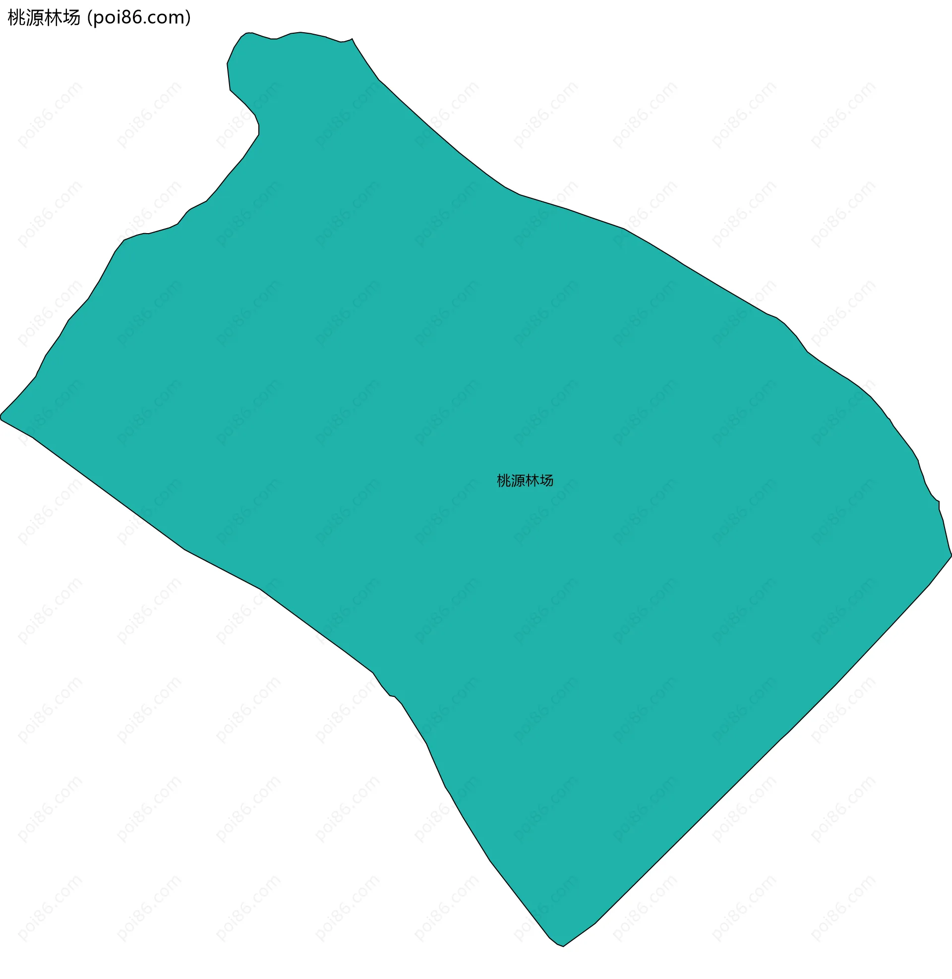 桃源林场边界地图