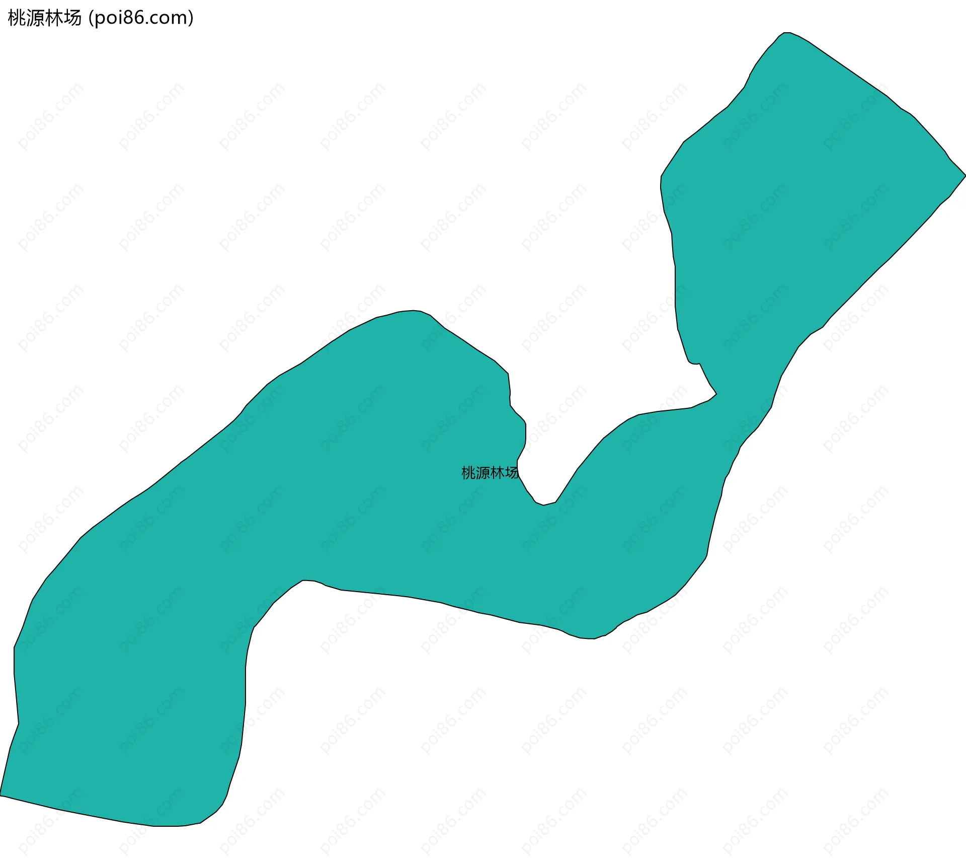 桃源林场边界地图