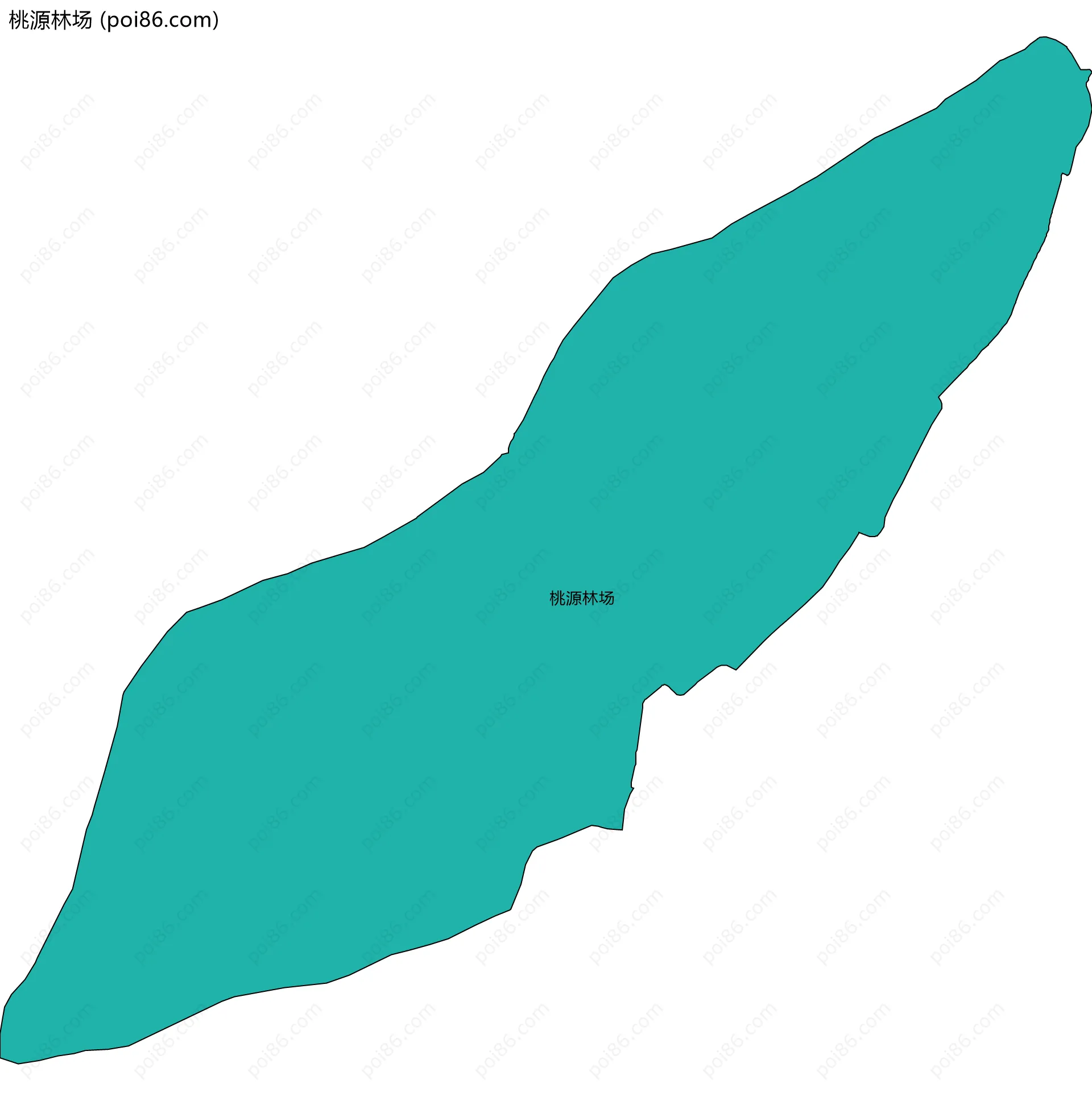 桃源林场边界地图