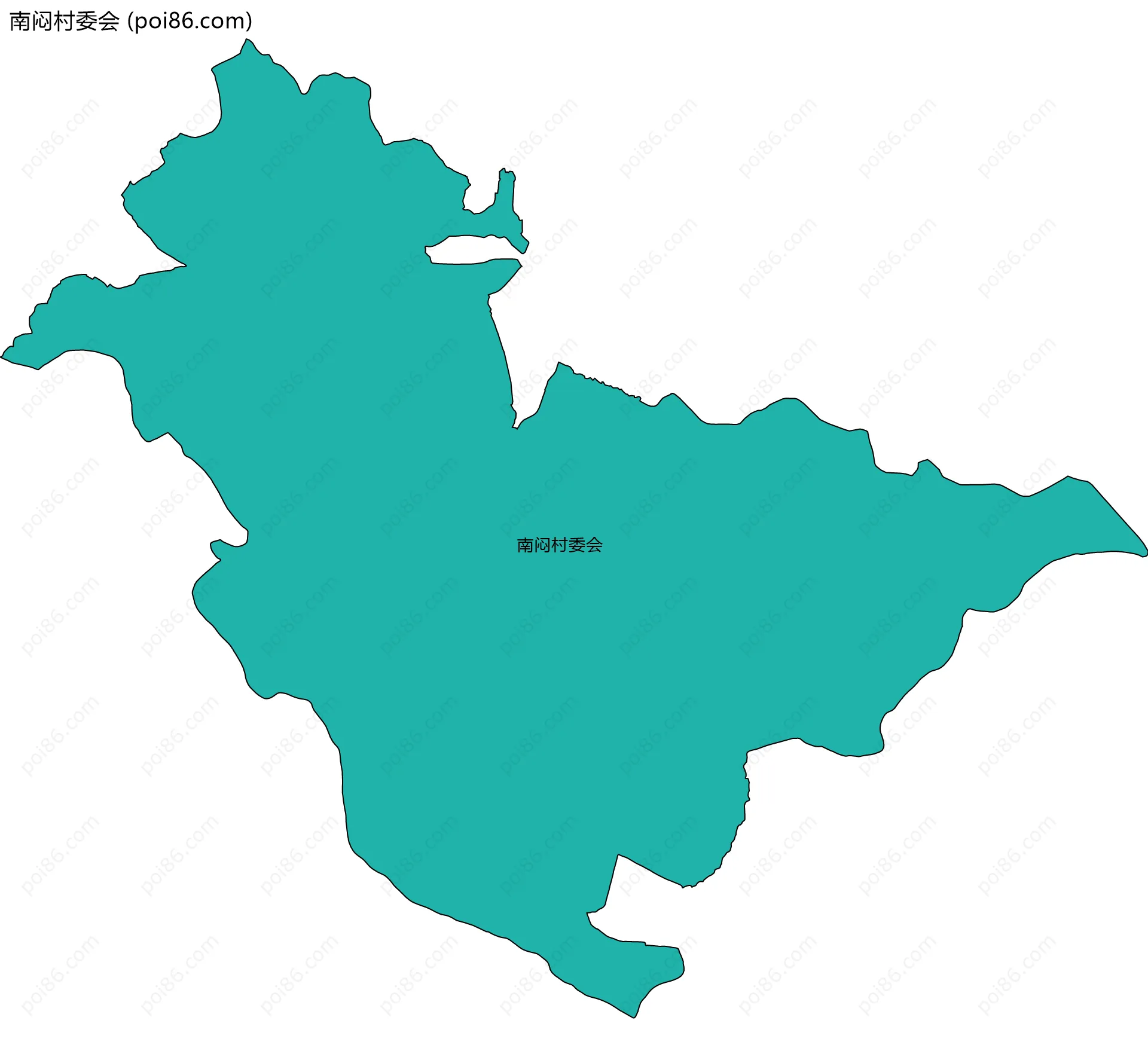 南闷村委会边界地图