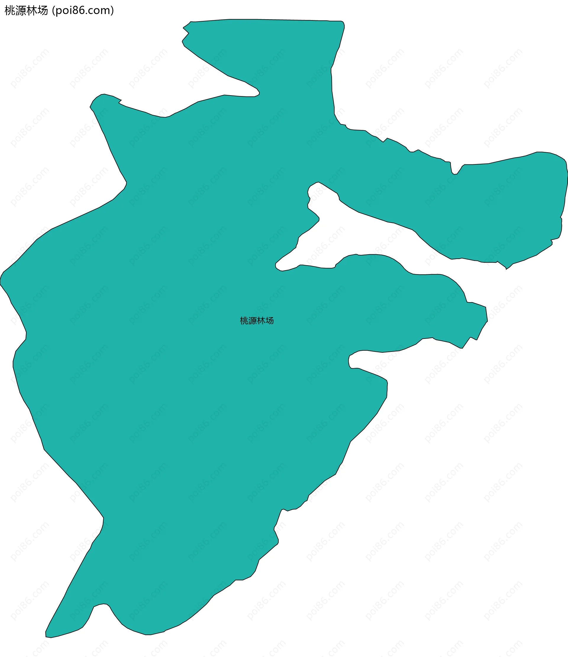 桃源林场边界地图