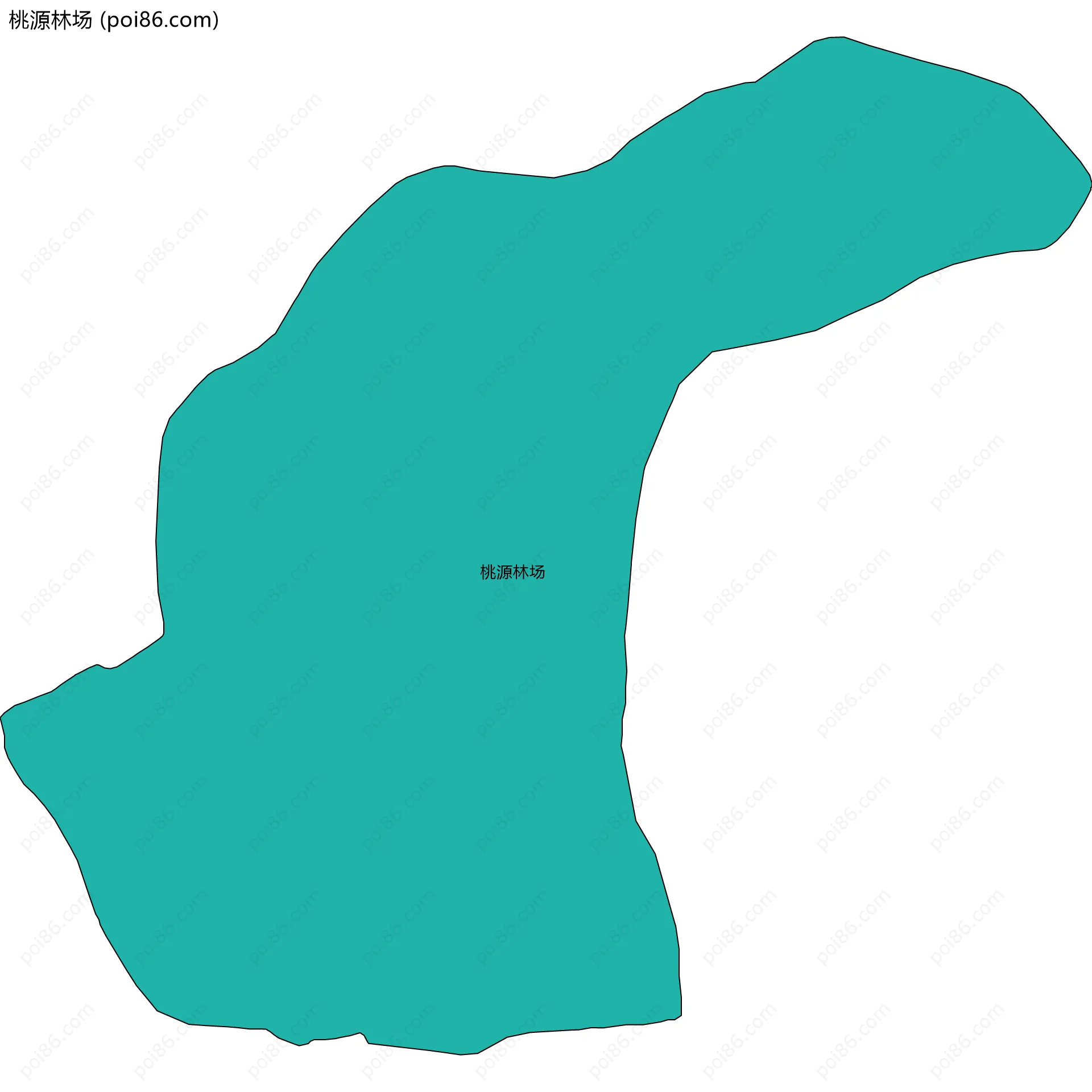 桃源林场边界地图