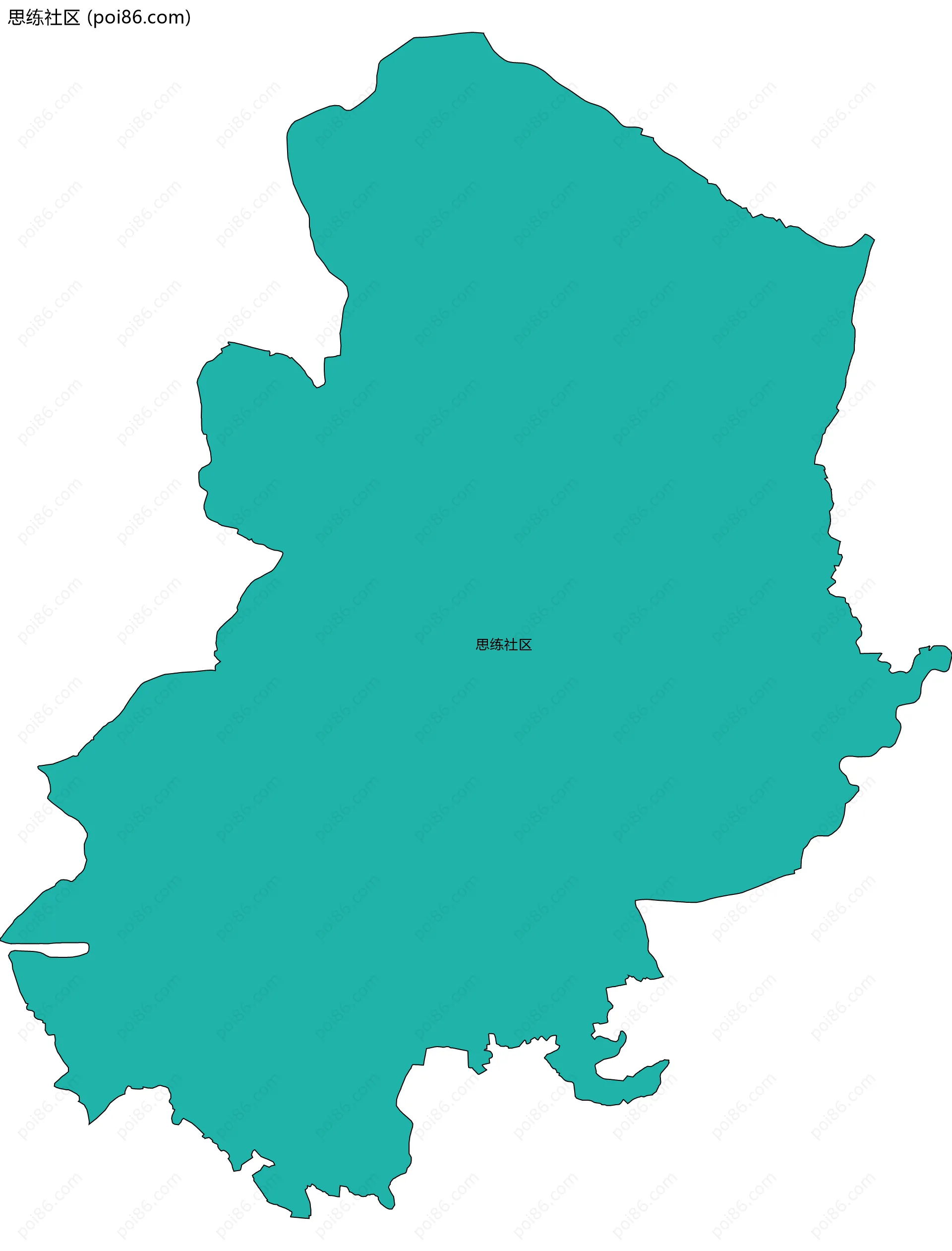 思练社区边界地图