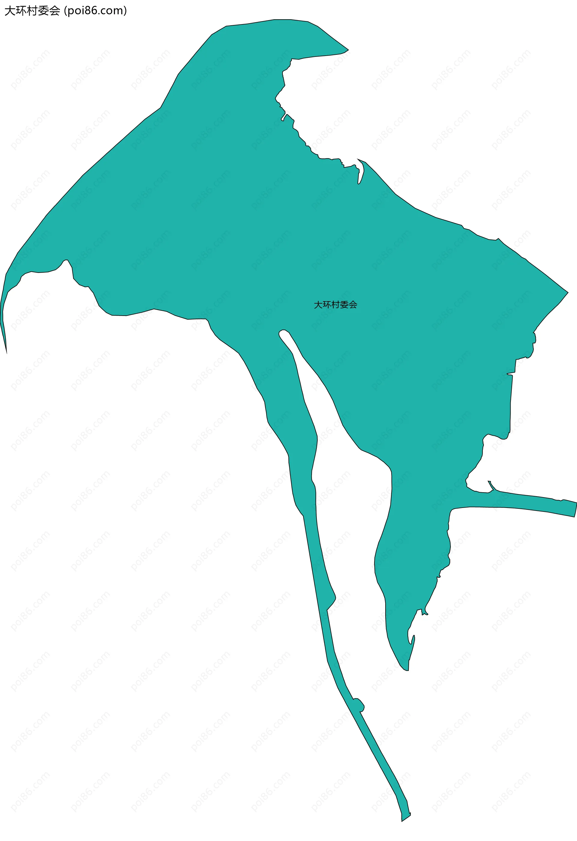 大环村委会边界地图