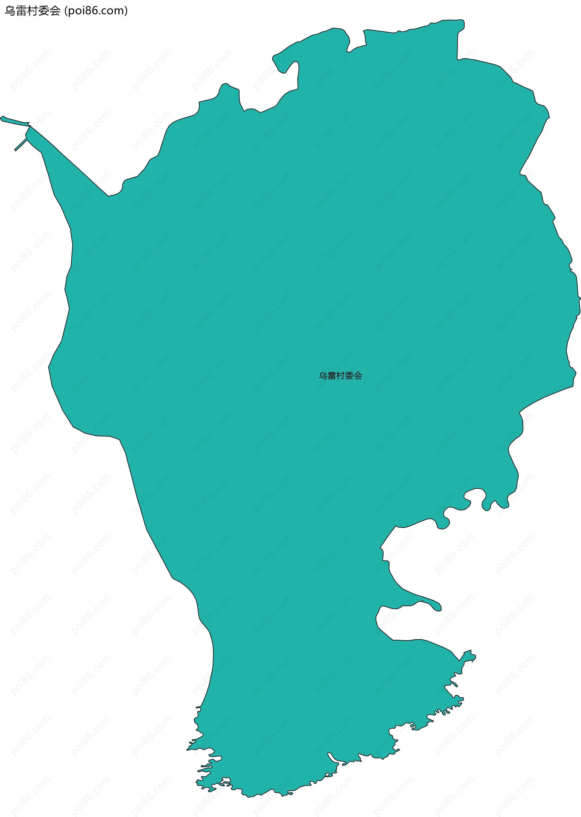 乌雷村委会边界地图