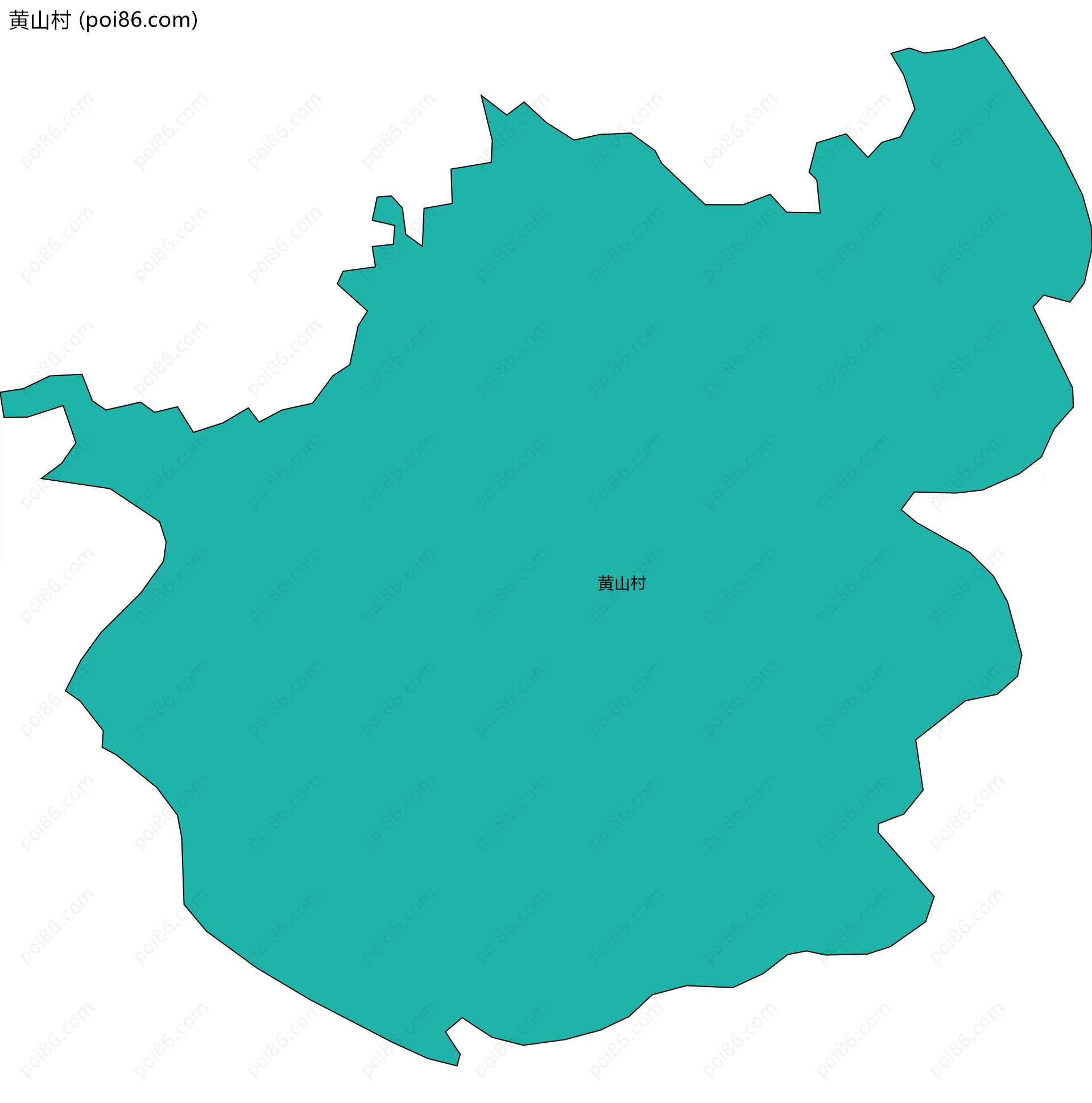 黄山村边界地图