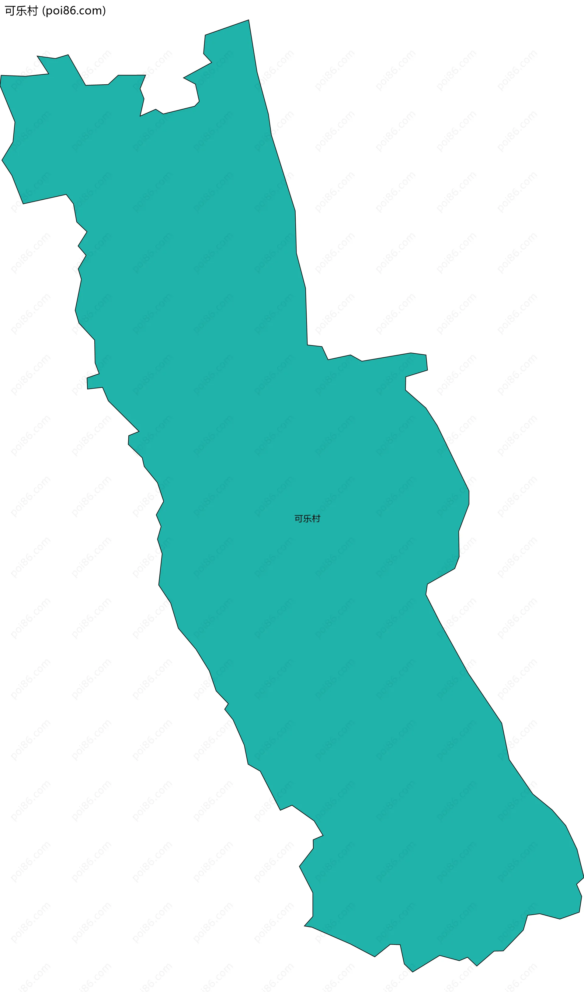 可乐村边界地图