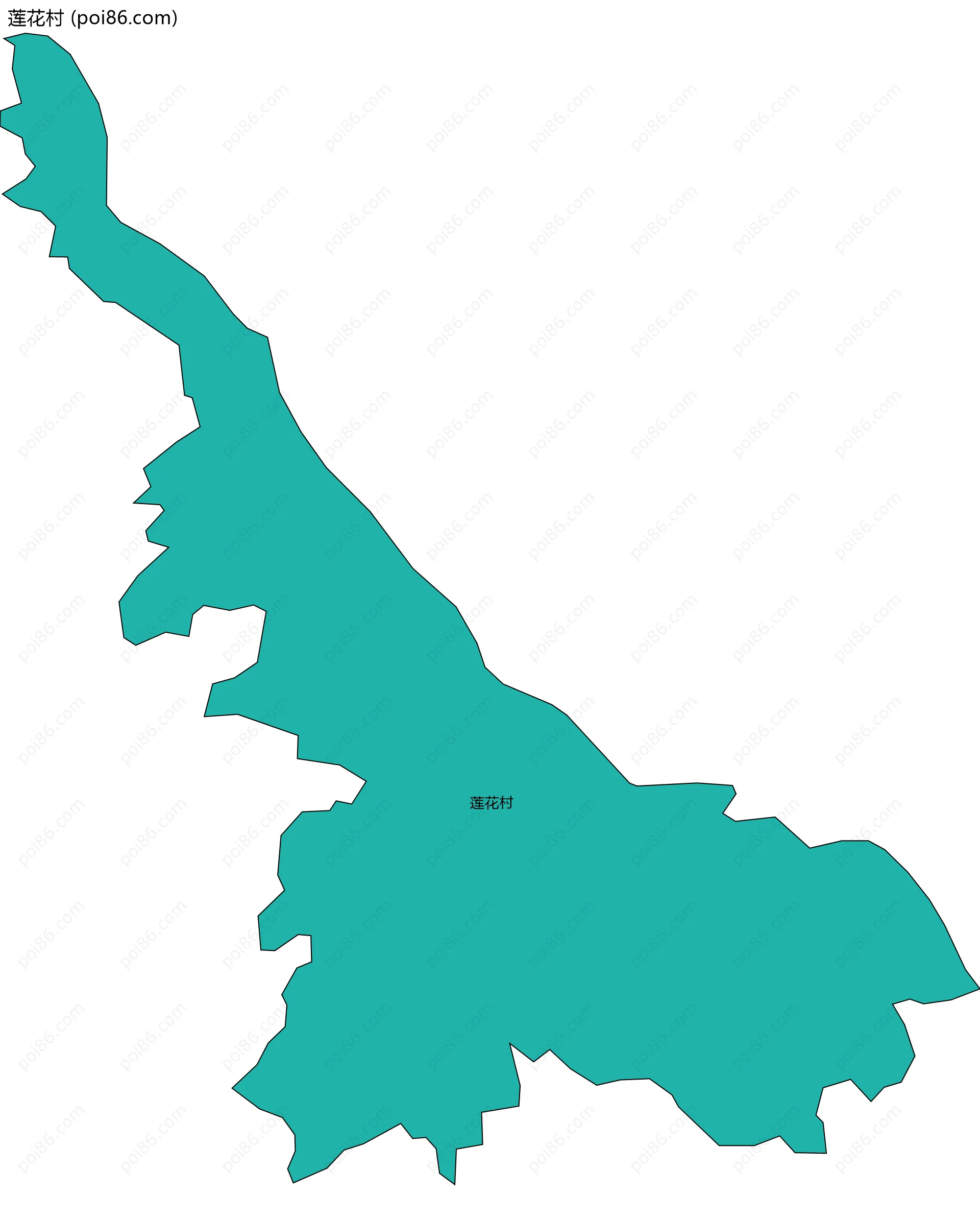 莲花村边界地图