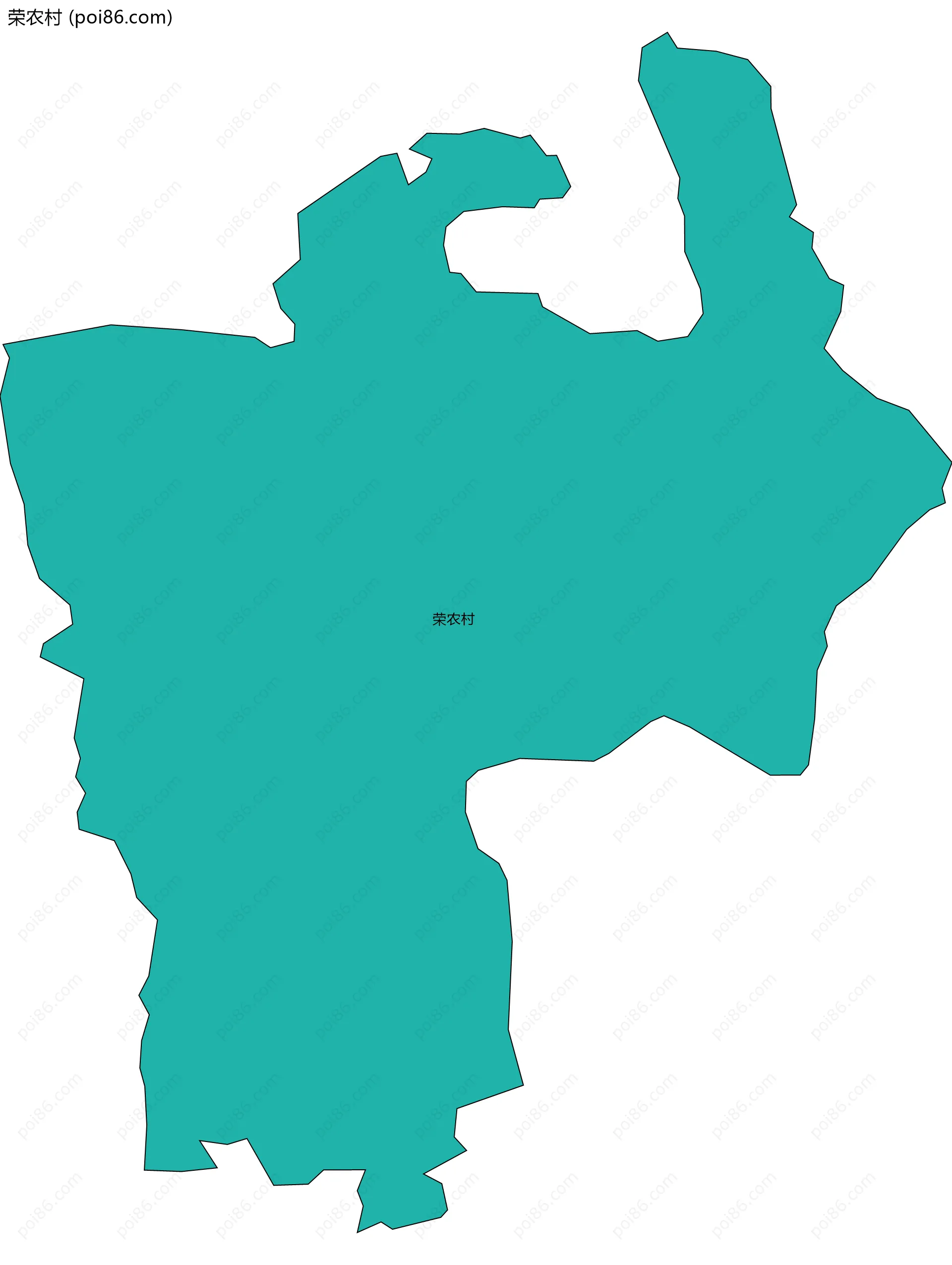 荣农村边界地图