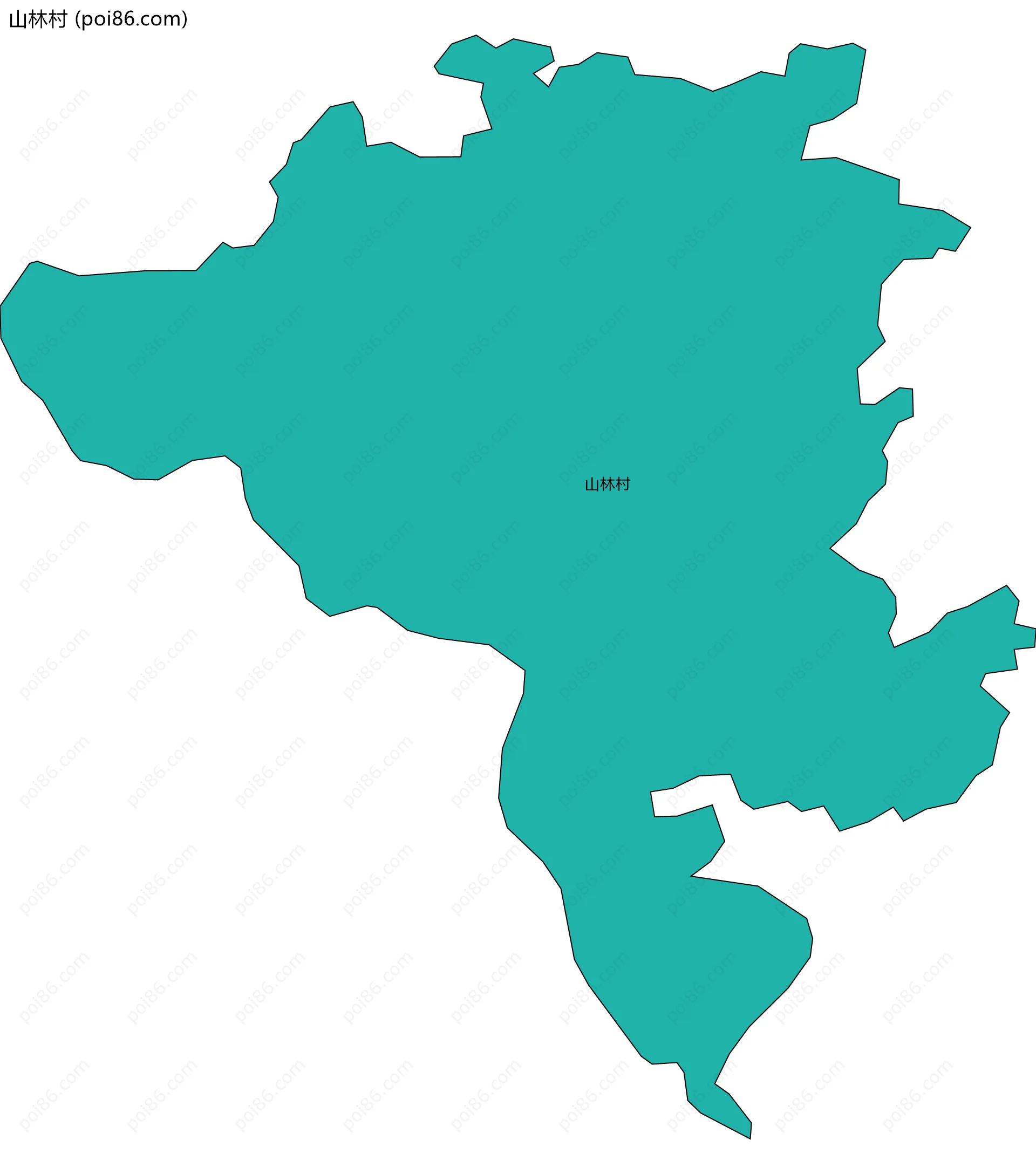 山林村边界地图