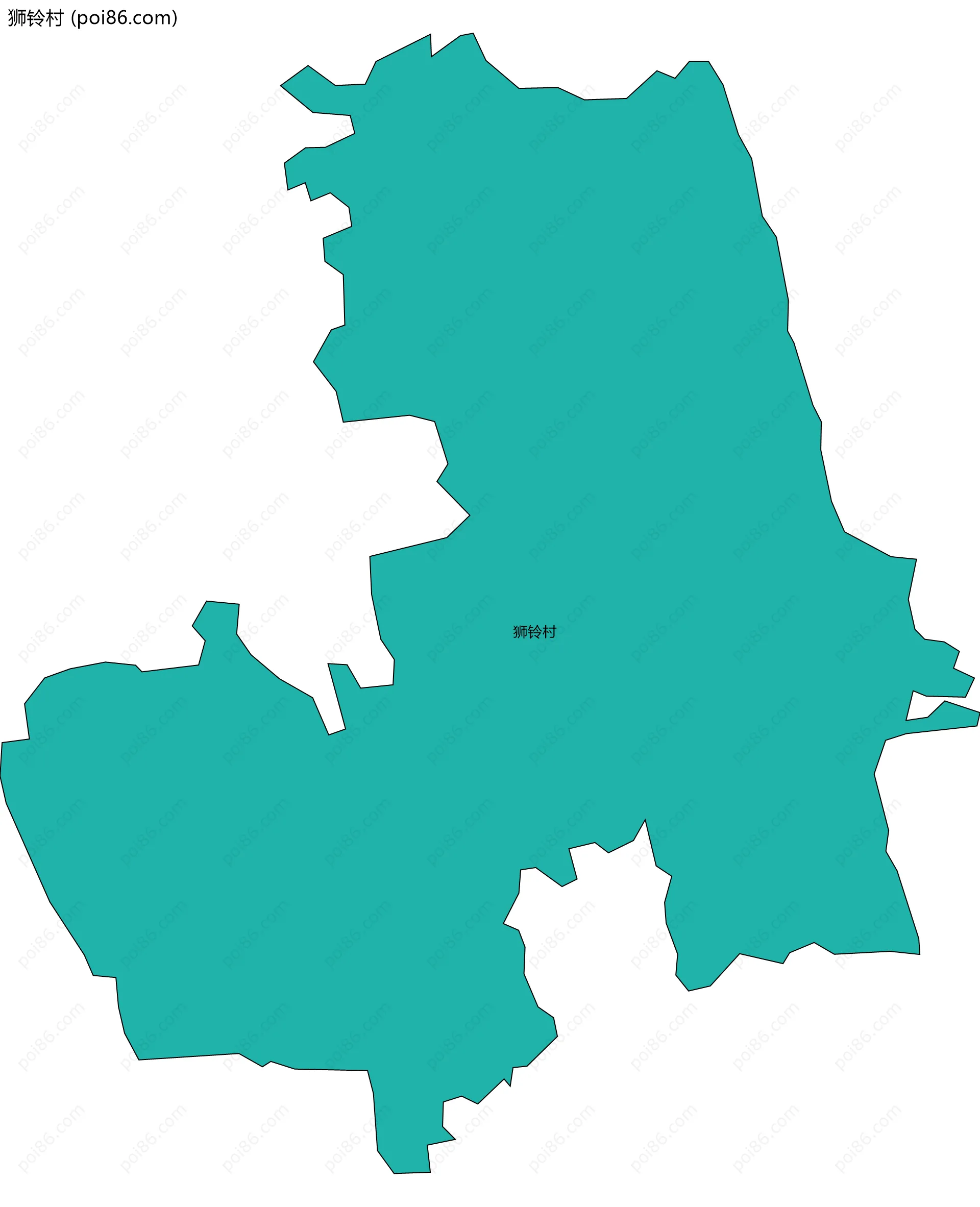 狮铃村边界地图