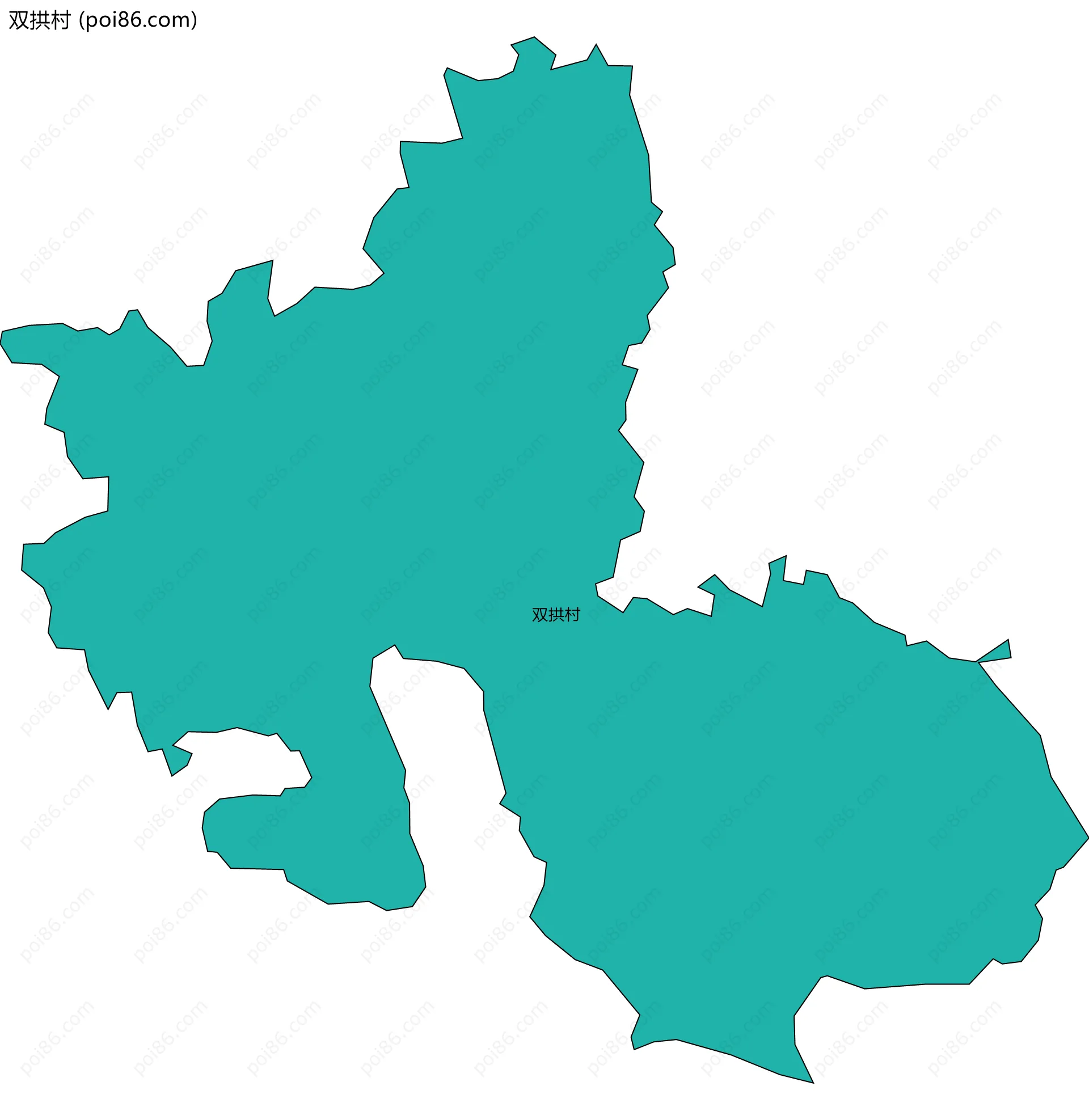 双拱村边界地图