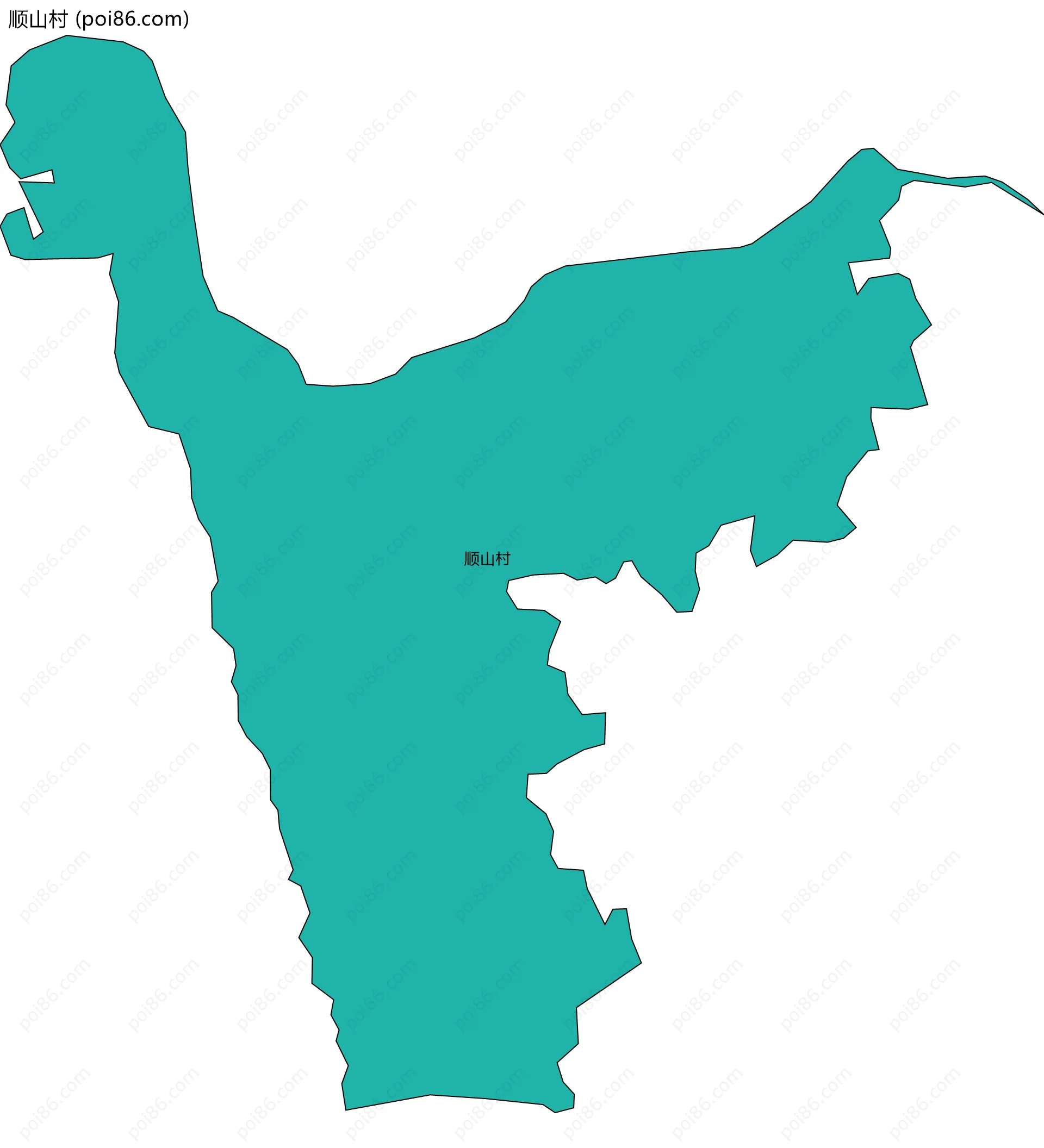顺山村边界地图