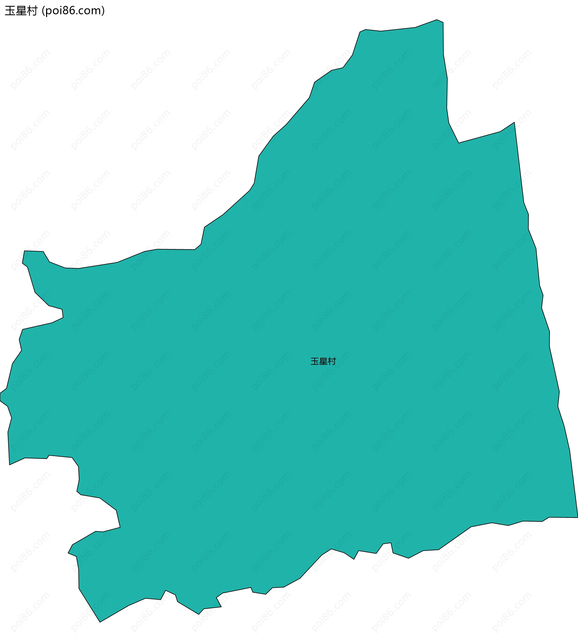 玉星村边界地图