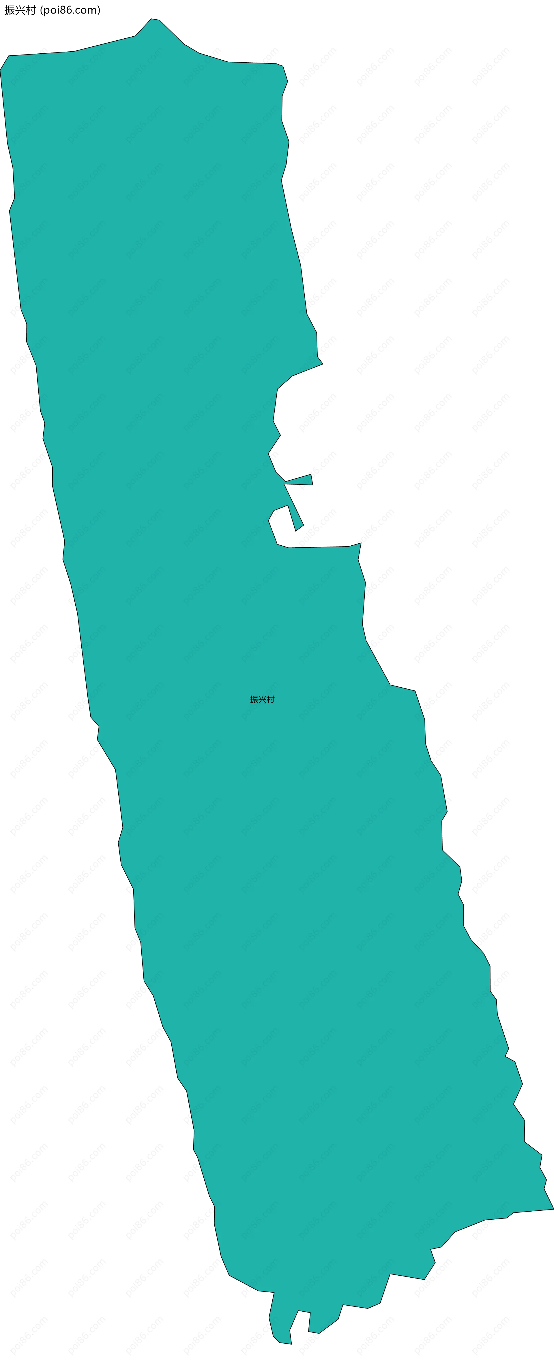 振兴村边界地图