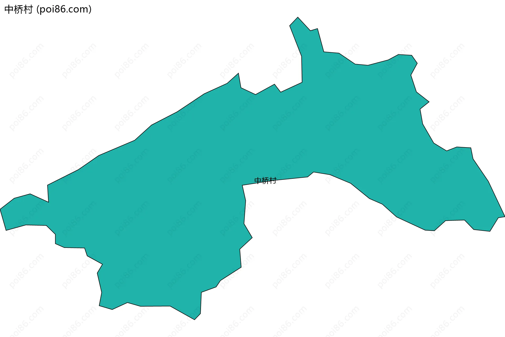 中桥村边界地图
