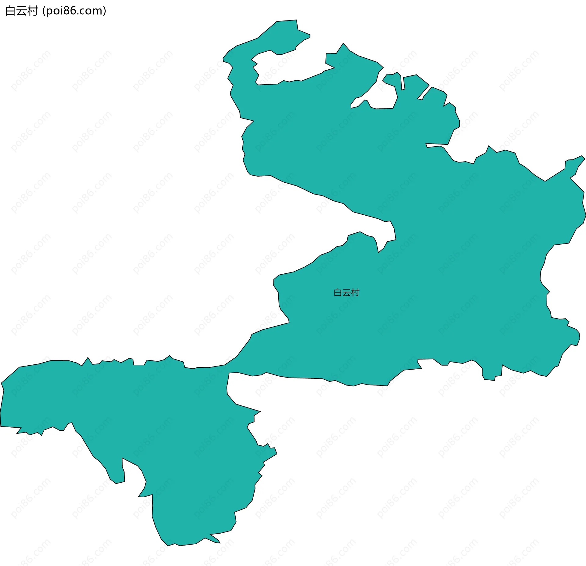 白云村边界地图