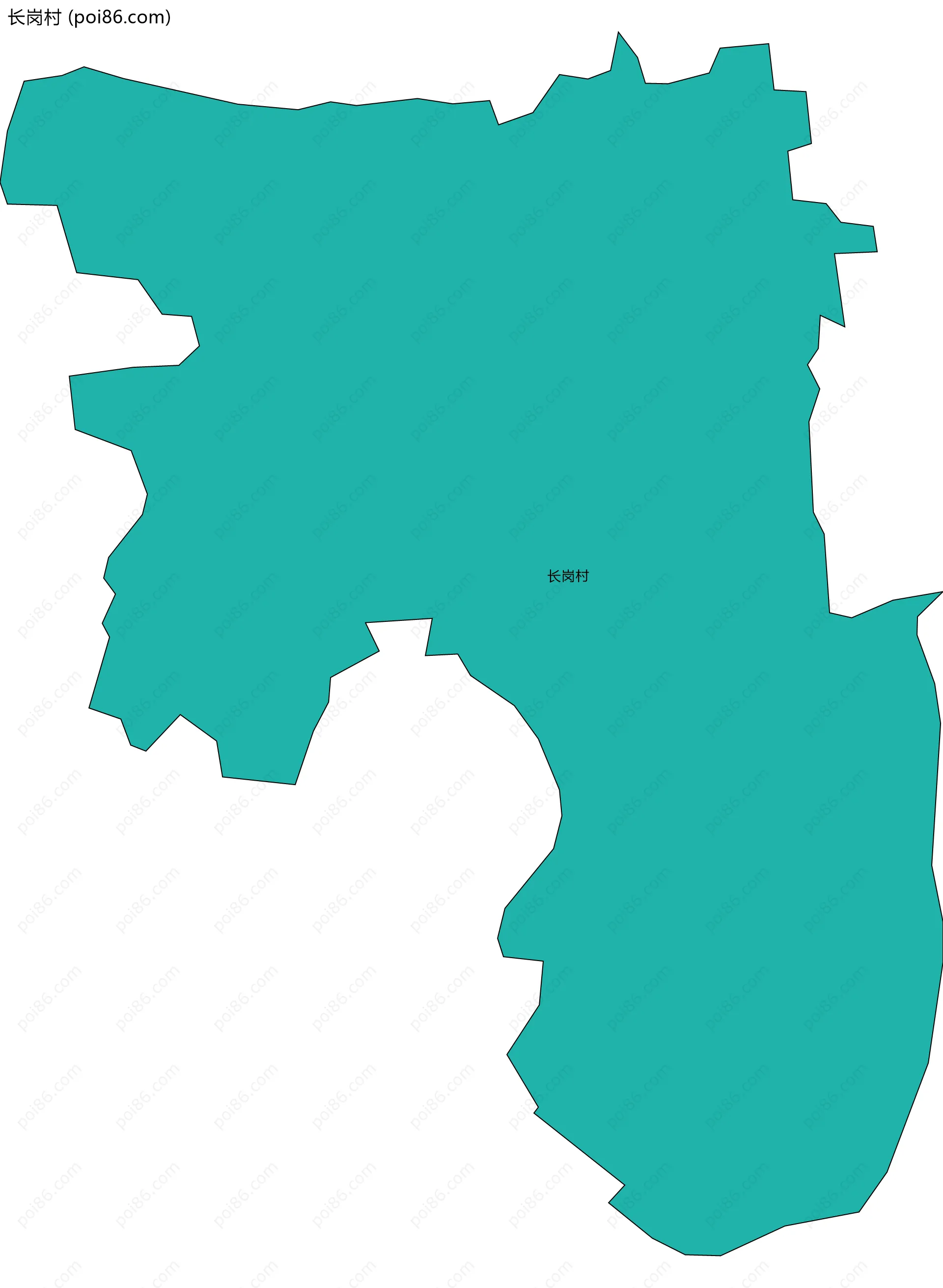 长岗村边界地图