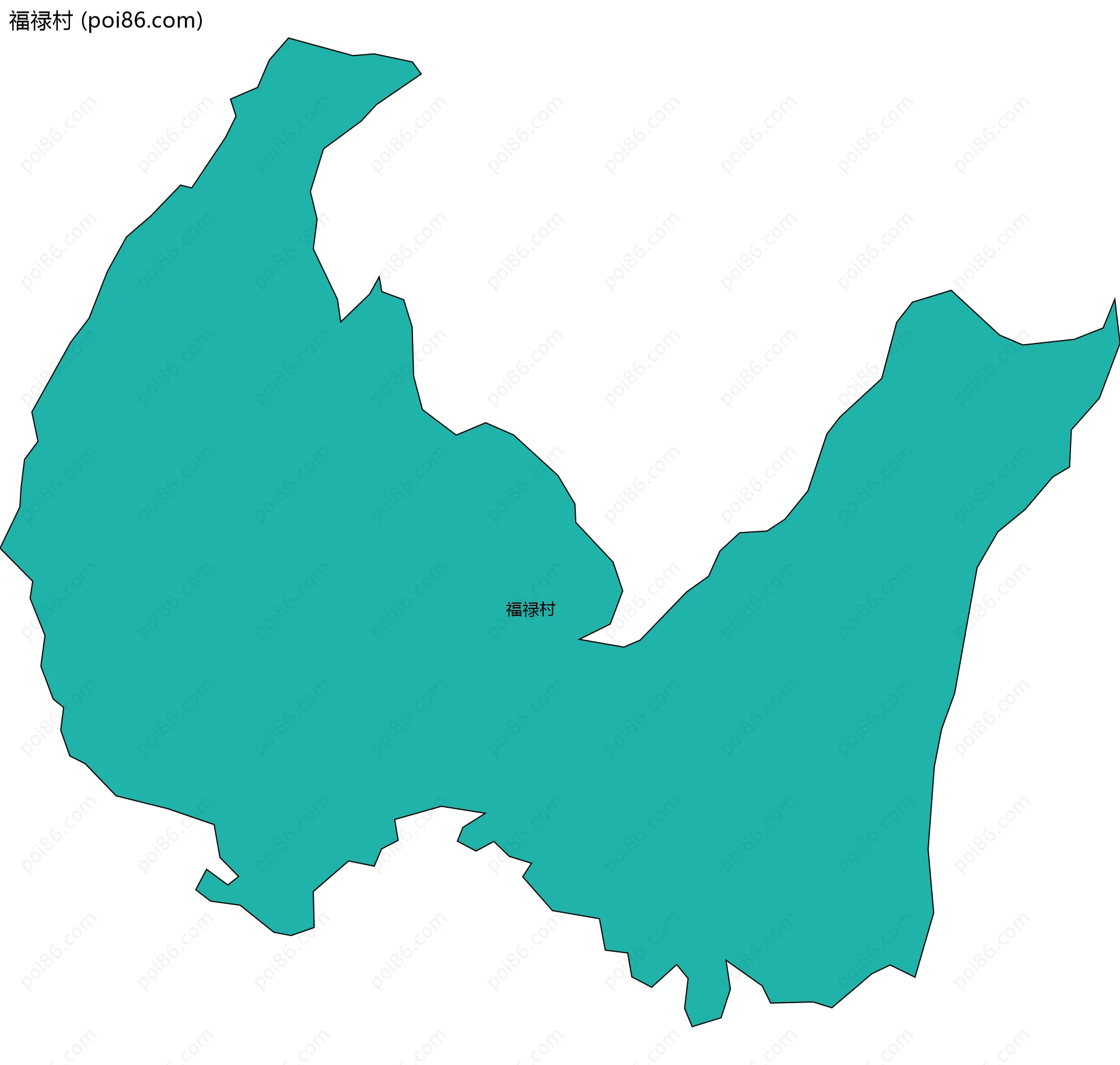 福禄村边界地图