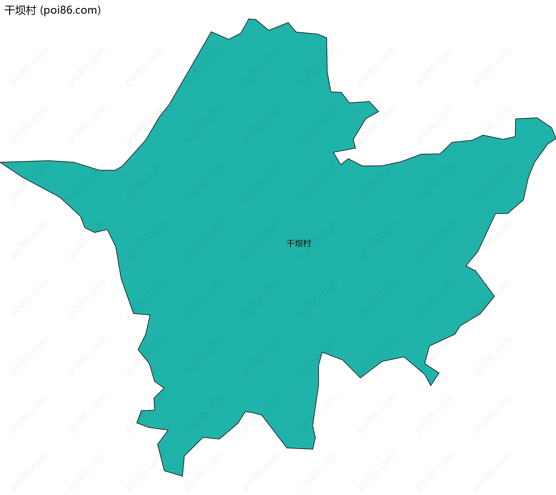 干坝村边界地图