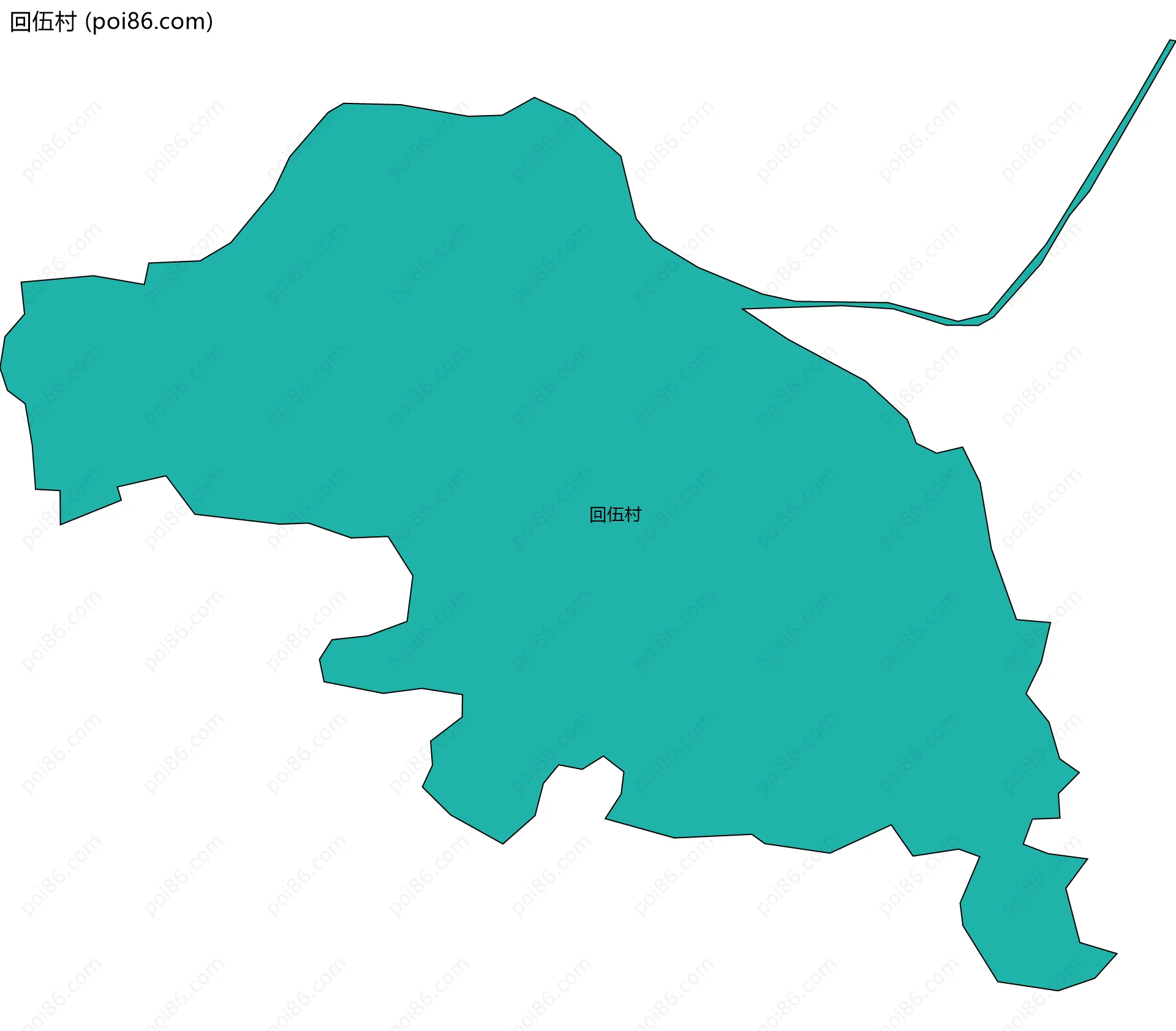 回伍村边界地图