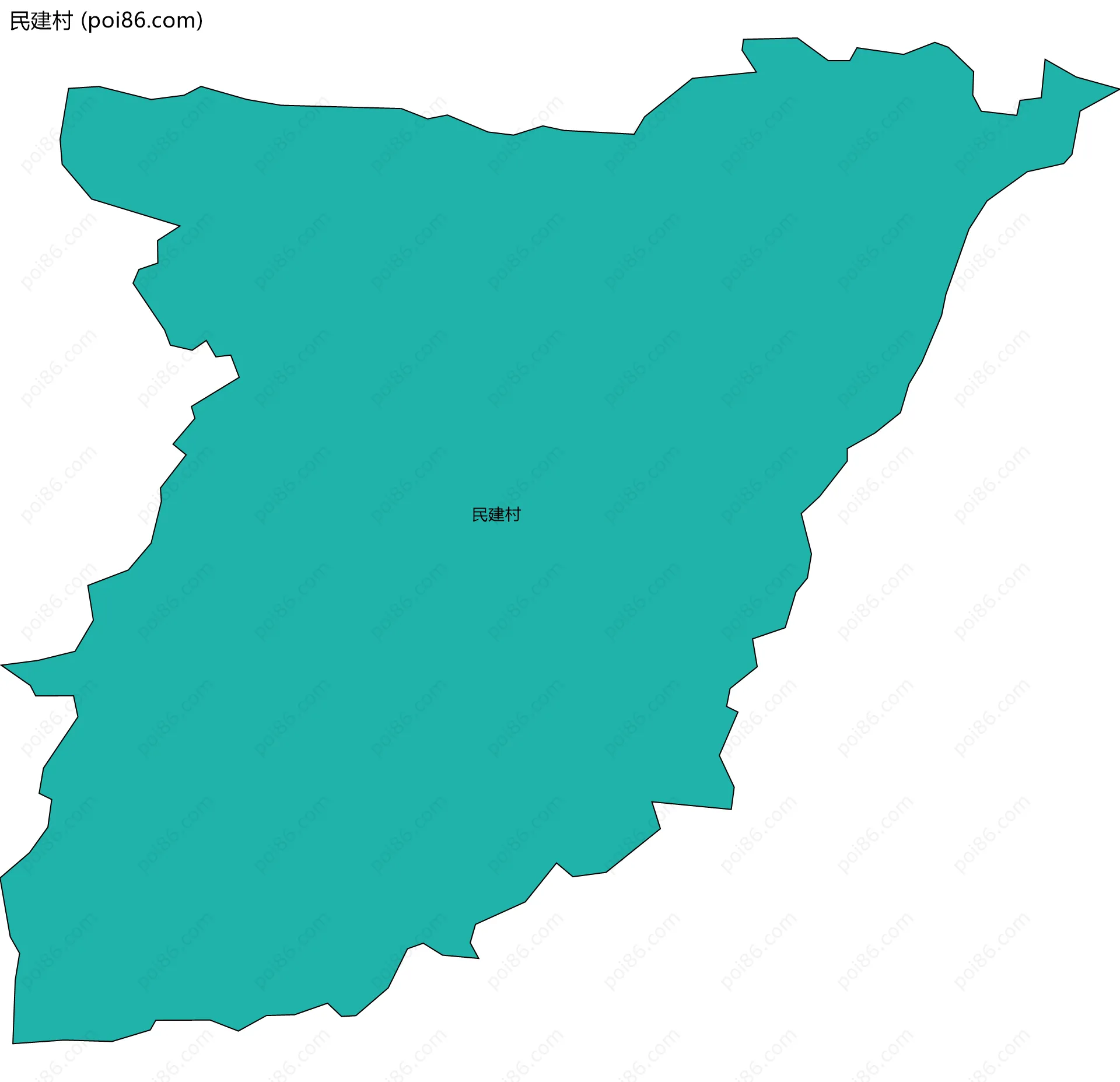 民建村边界地图