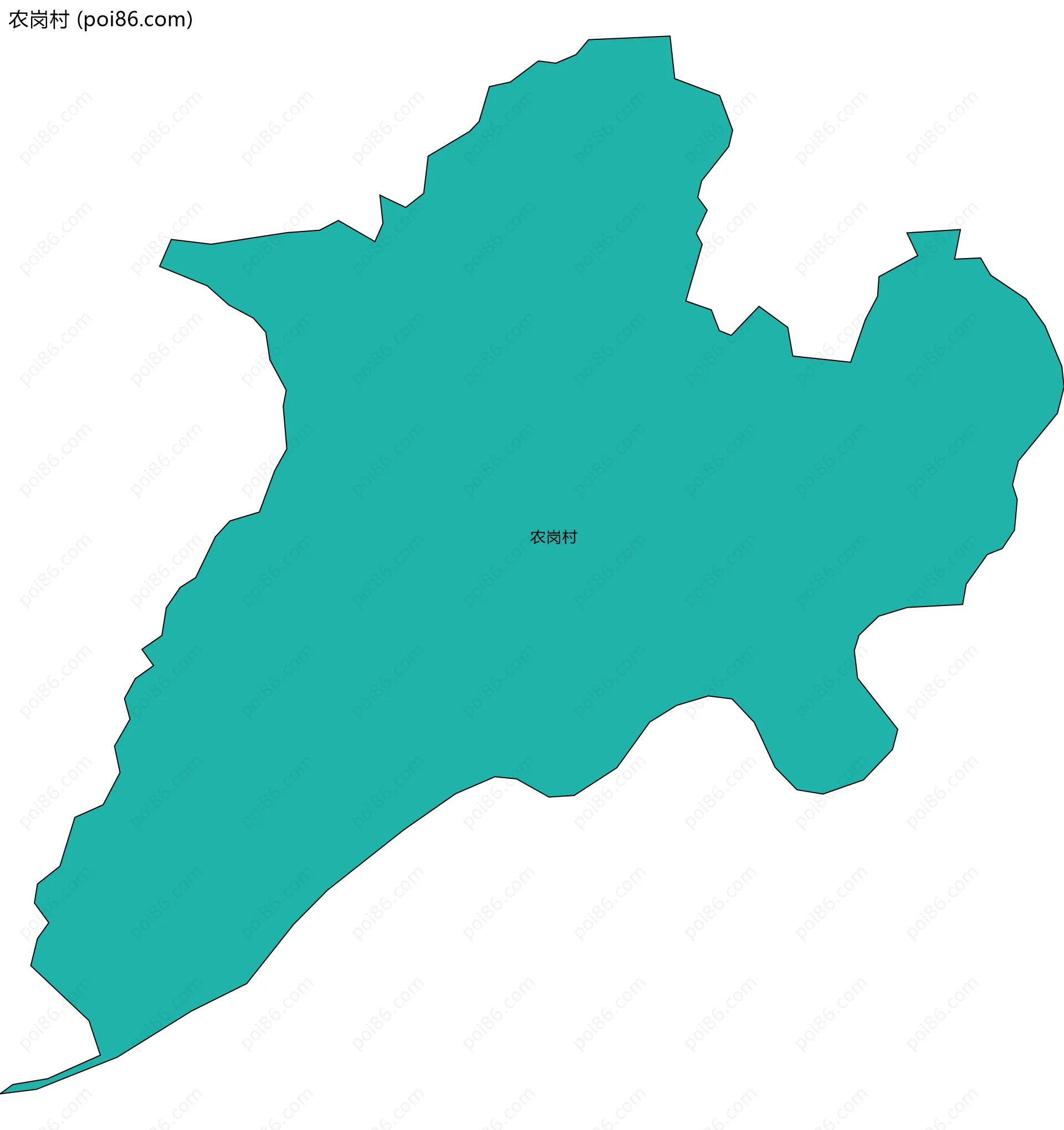 农岗村边界地图