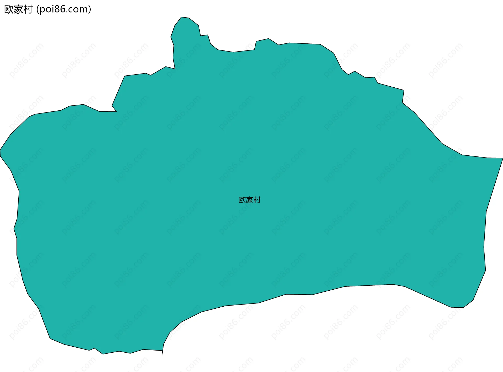 欧家村边界地图