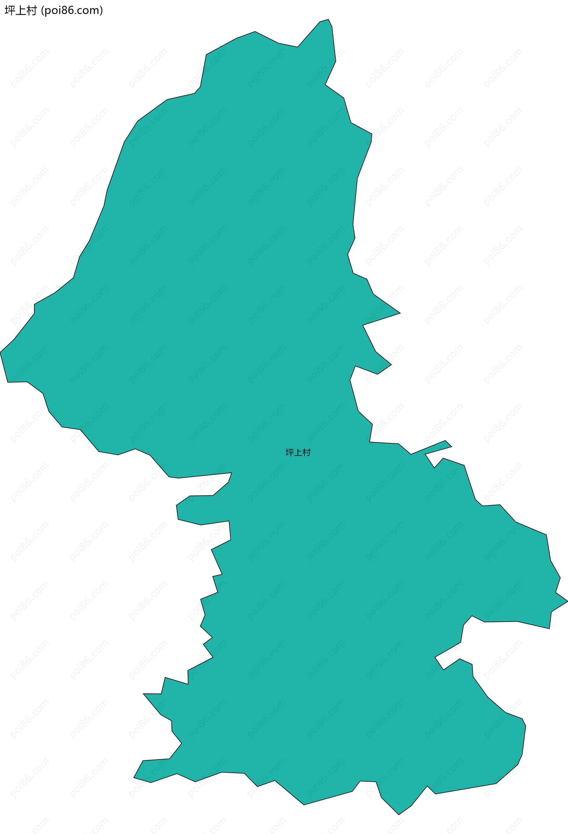 坪上村边界地图