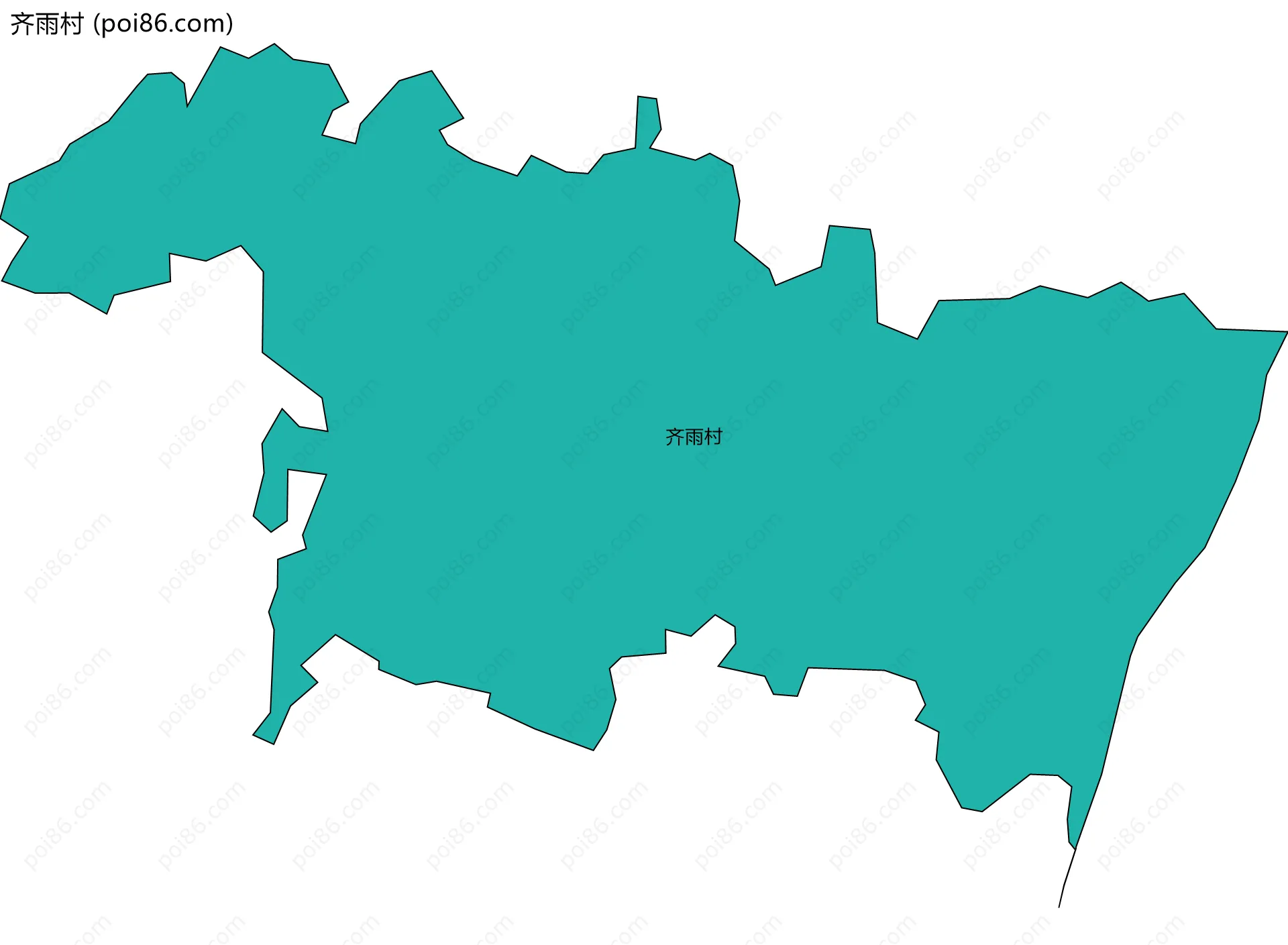 齐雨村边界地图