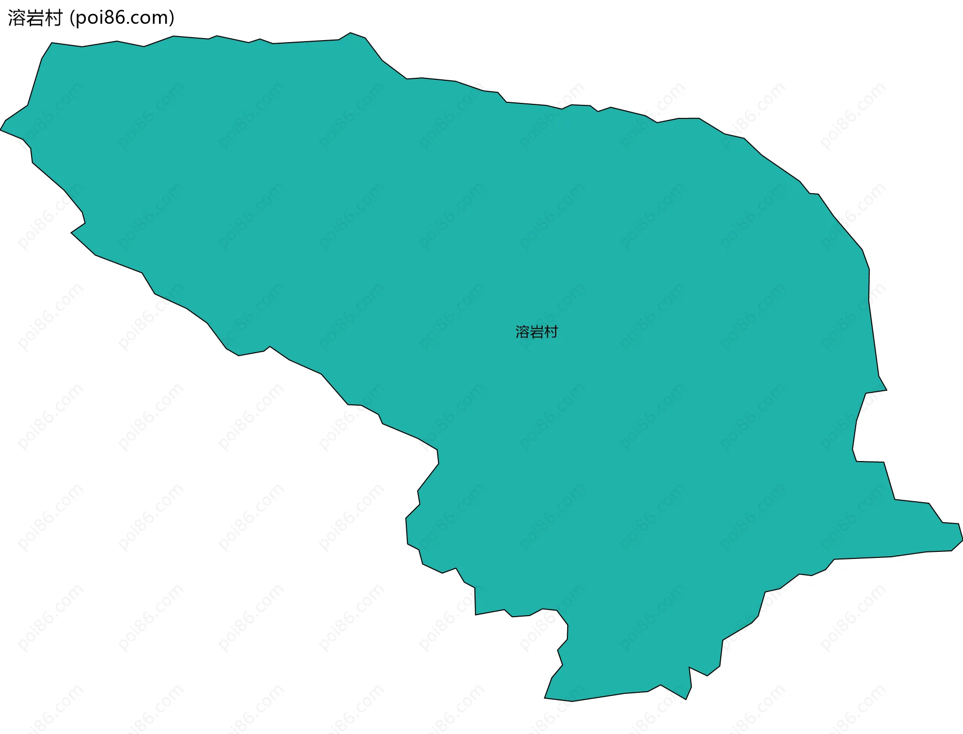 溶岩村边界地图