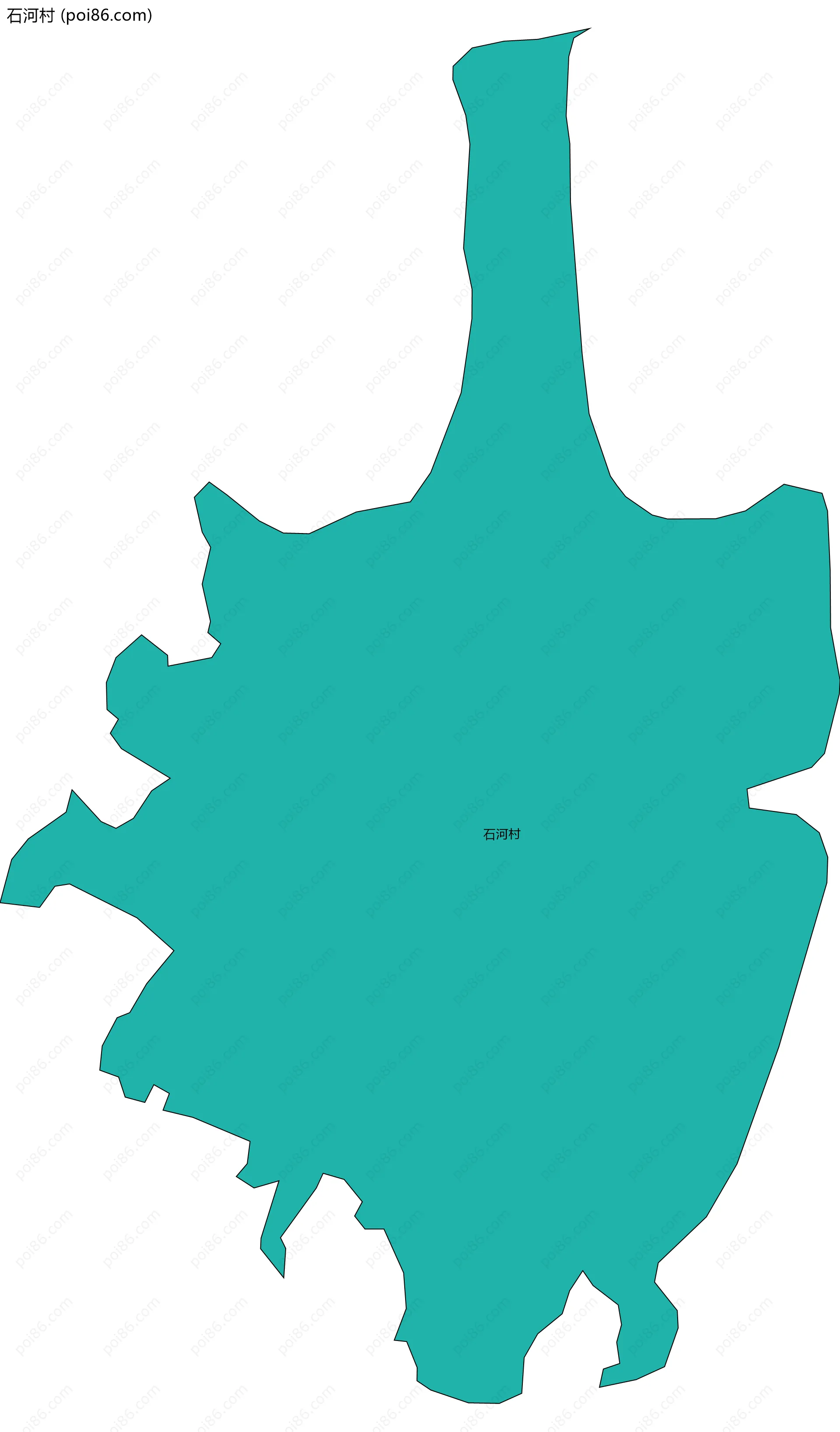 石河村边界地图