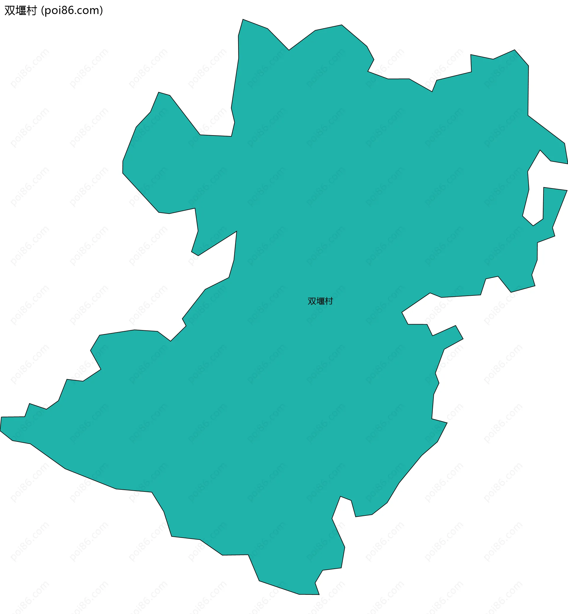 双堰村边界地图