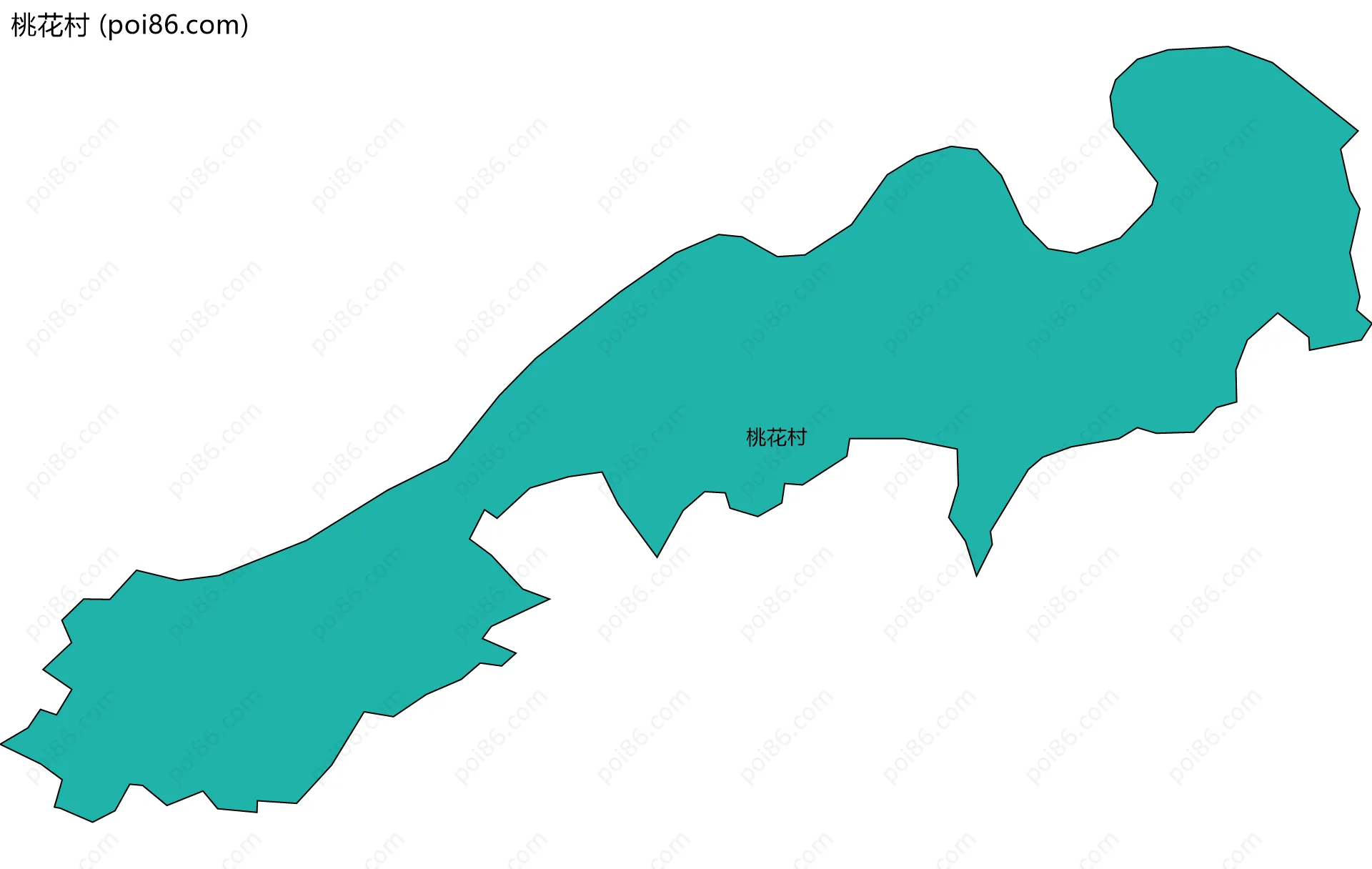 桃花村边界地图