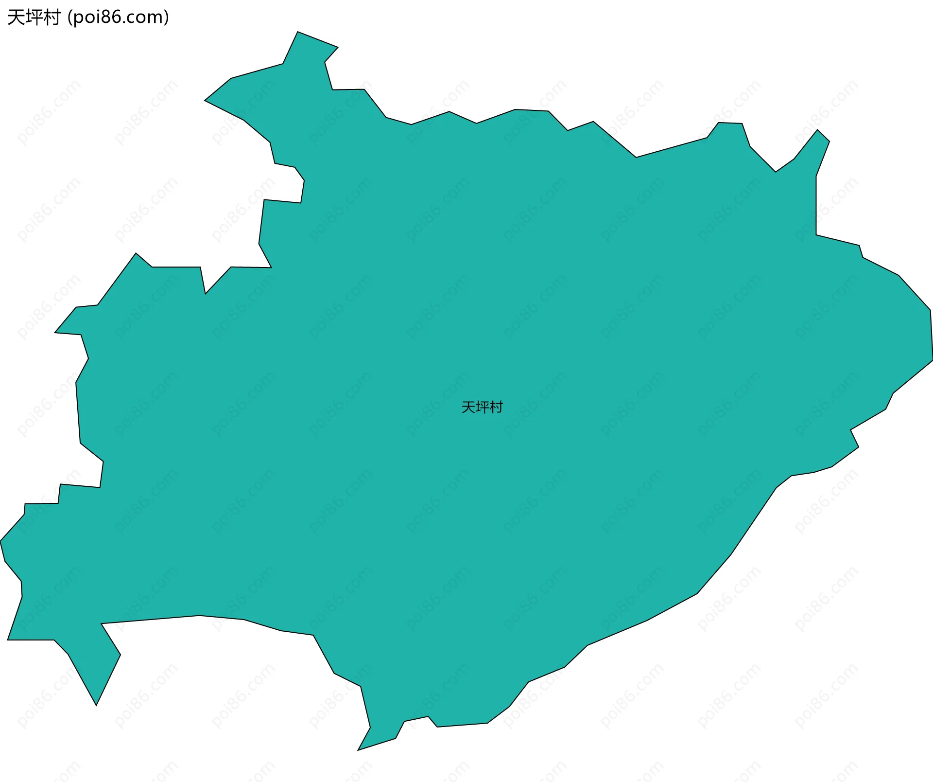 天坪村边界地图