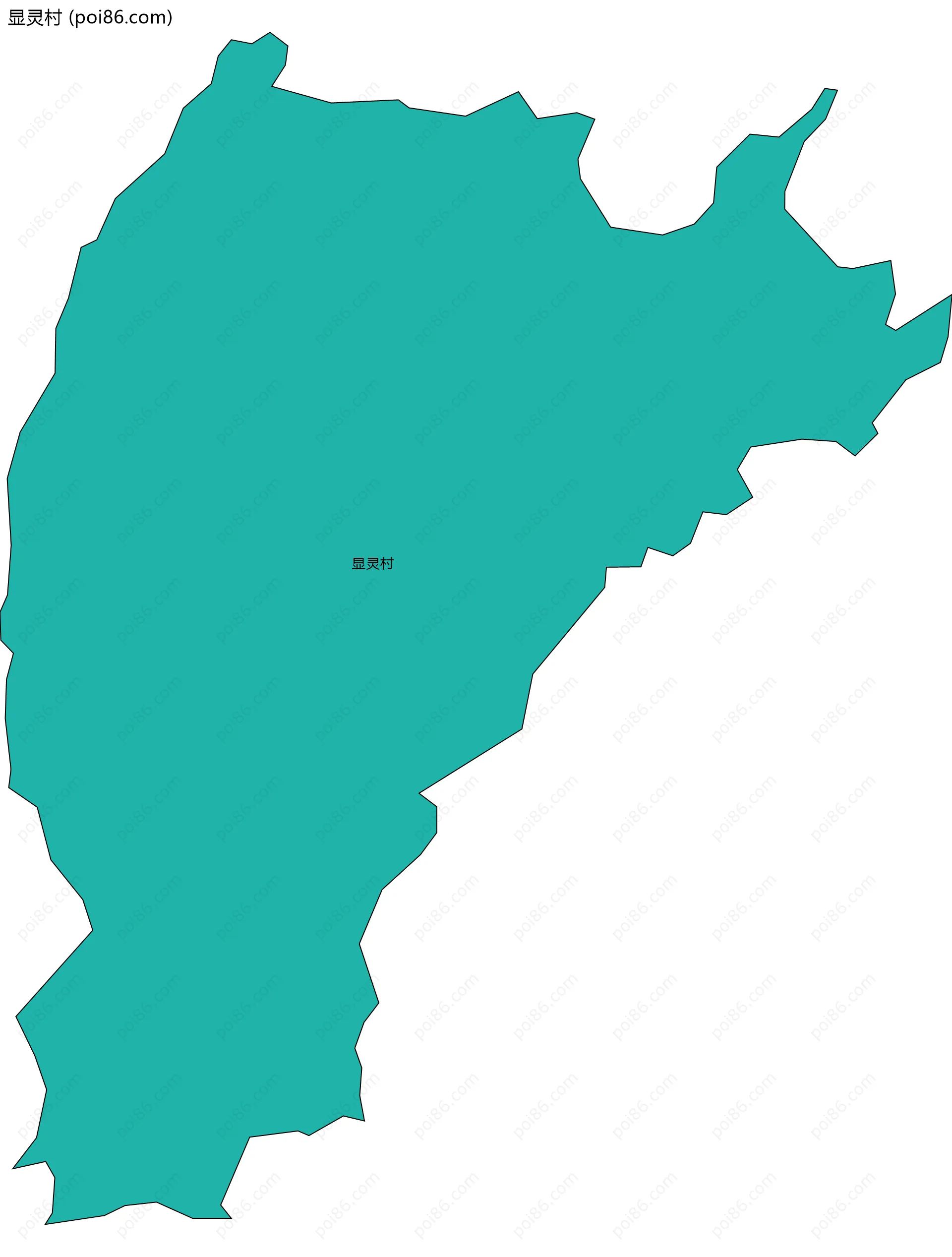 显灵村边界地图