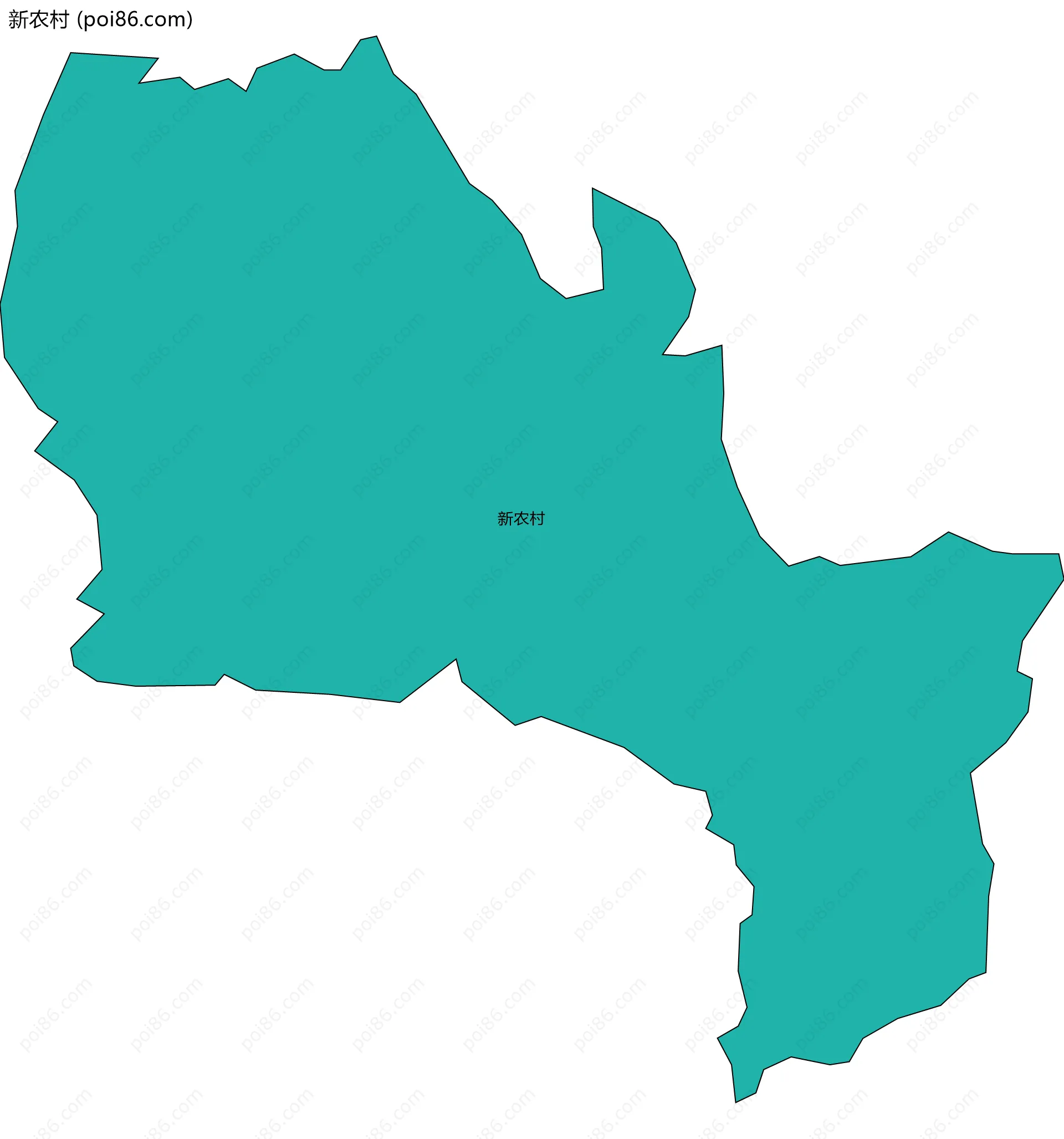 新农村边界地图
