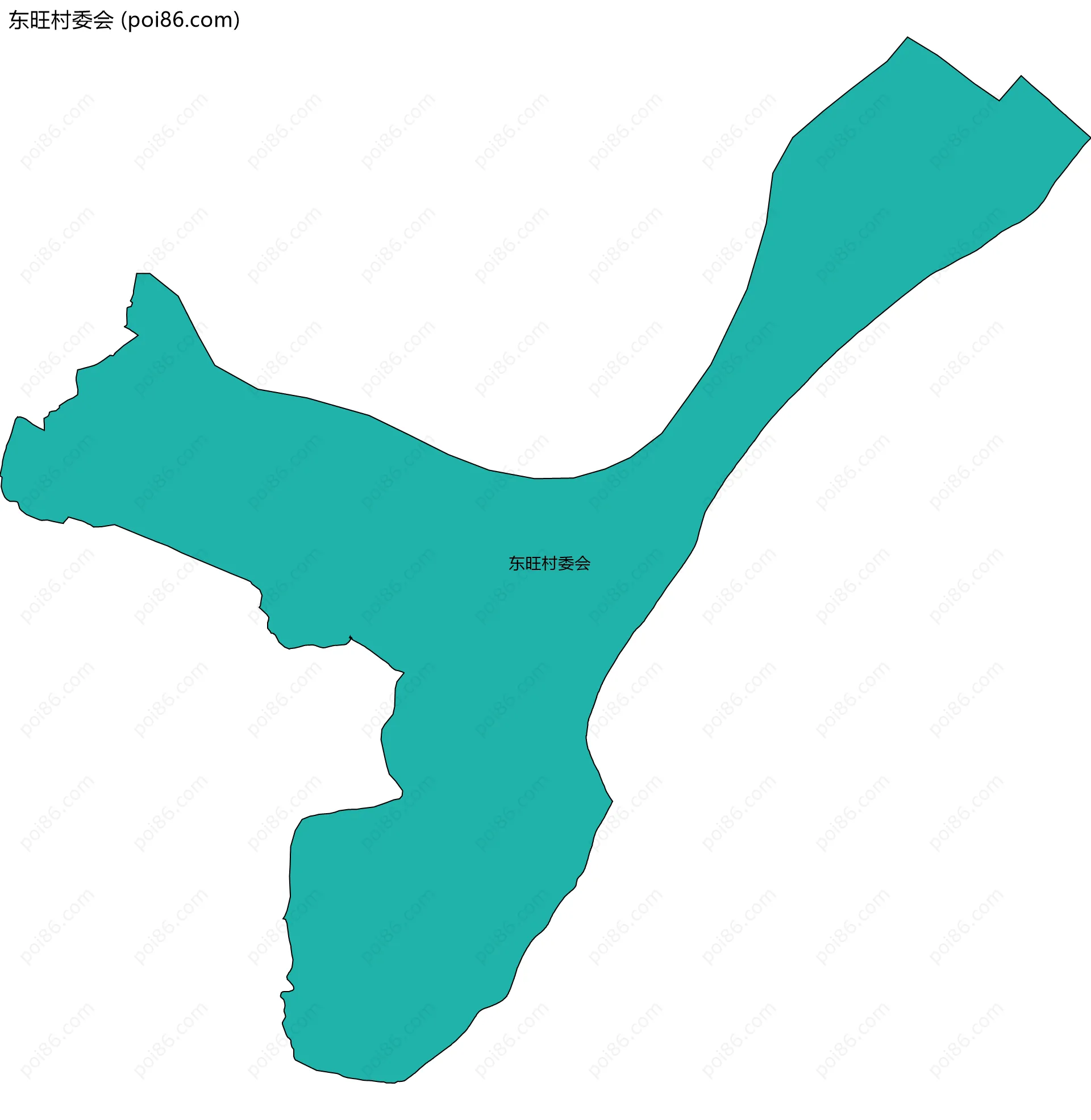 东旺村委会边界地图