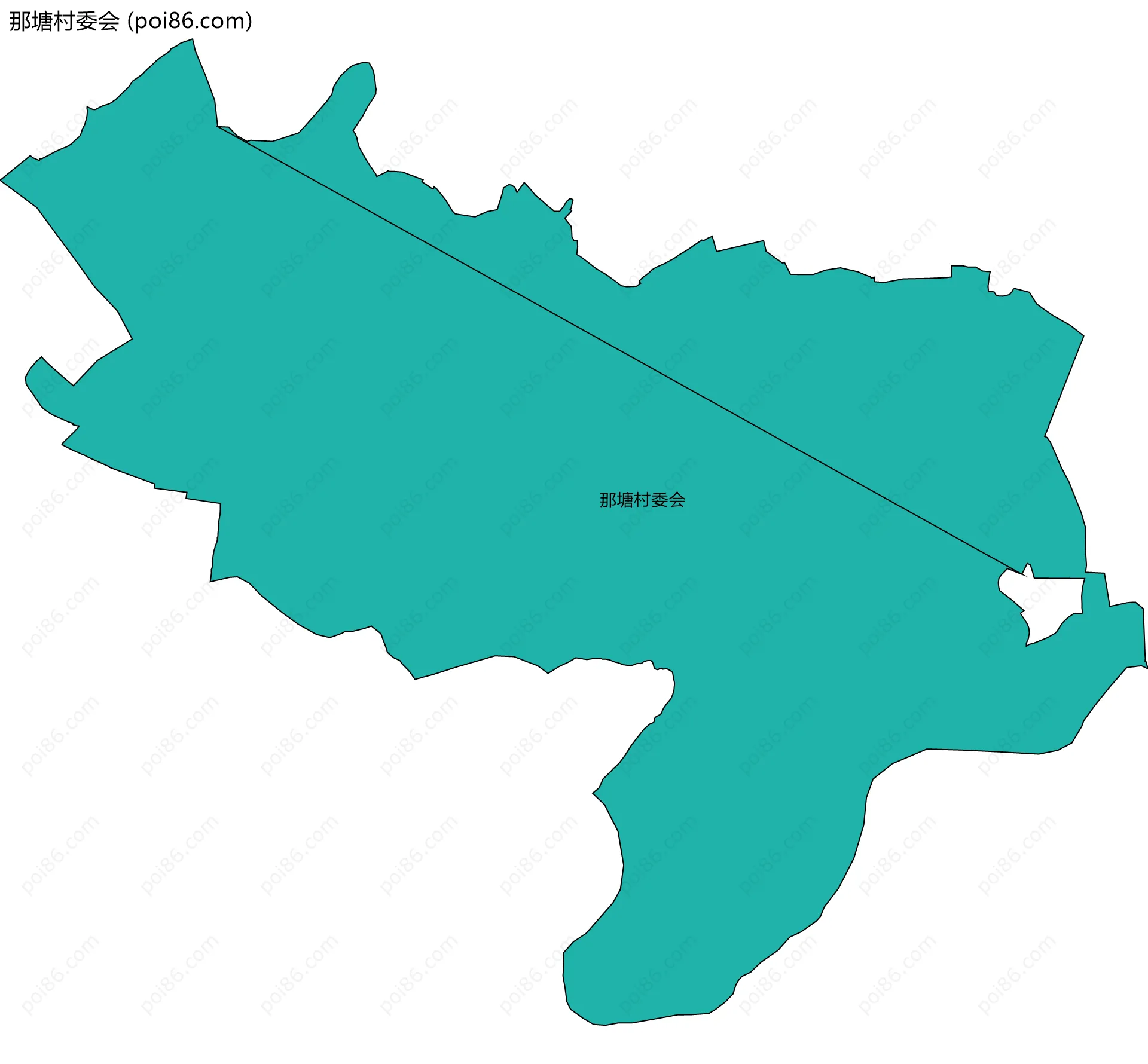 那塘村委会边界地图