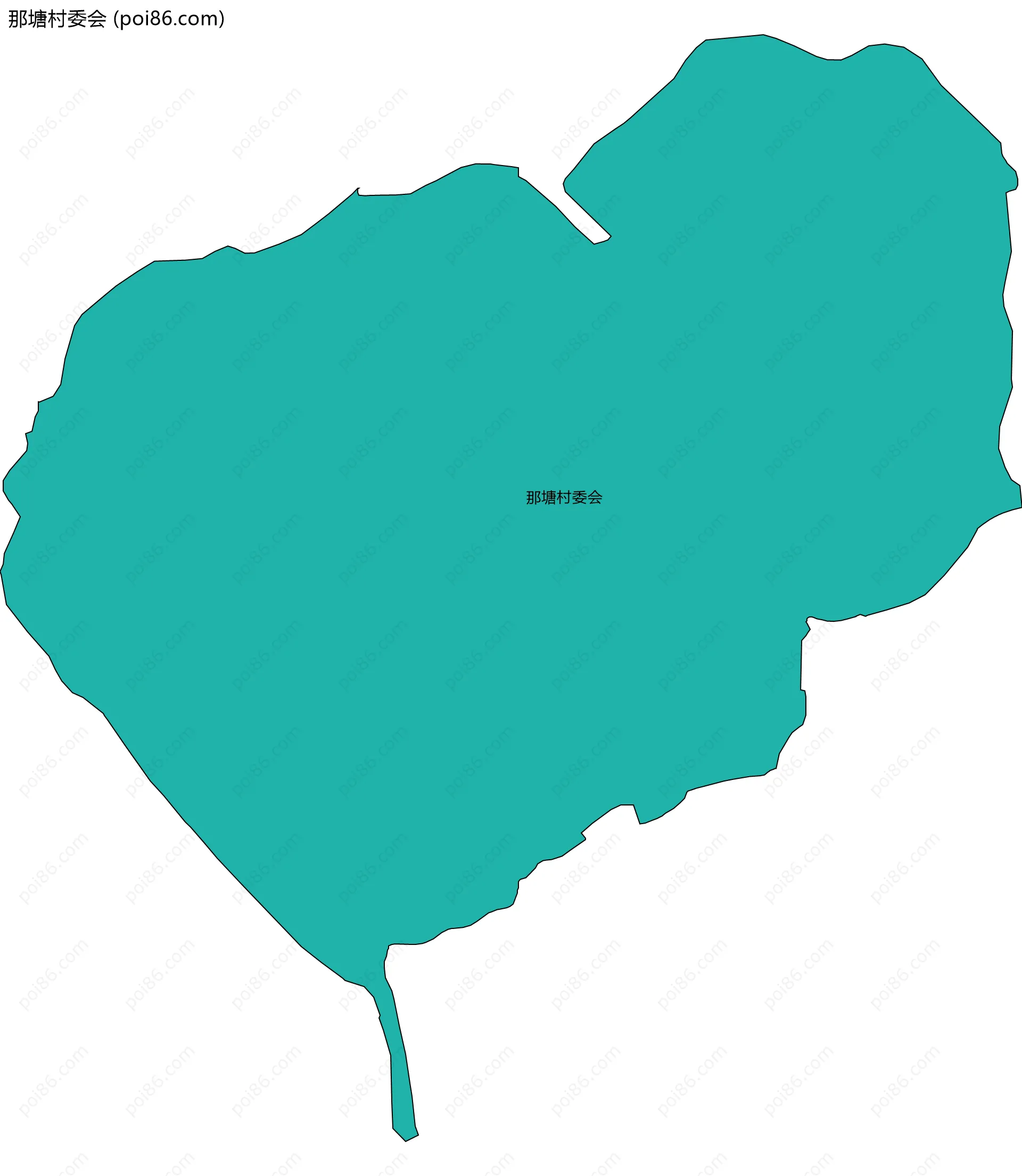 那塘村委会边界地图