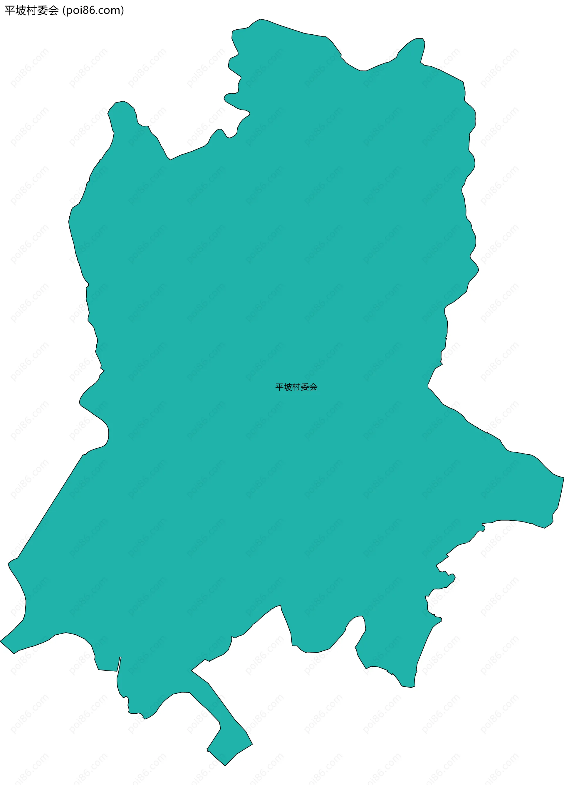 平坡村委会边界地图