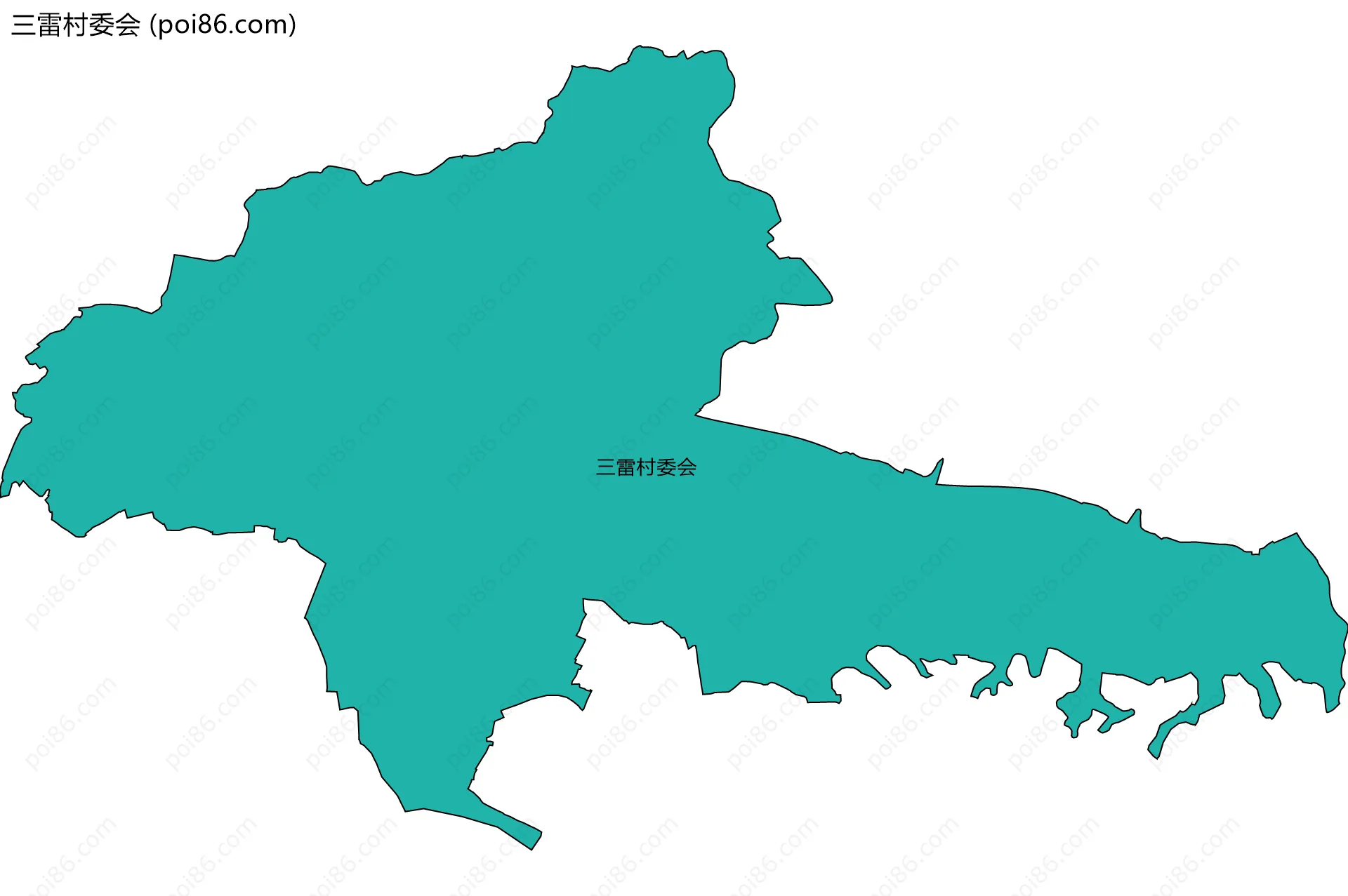 三雷村委会边界地图